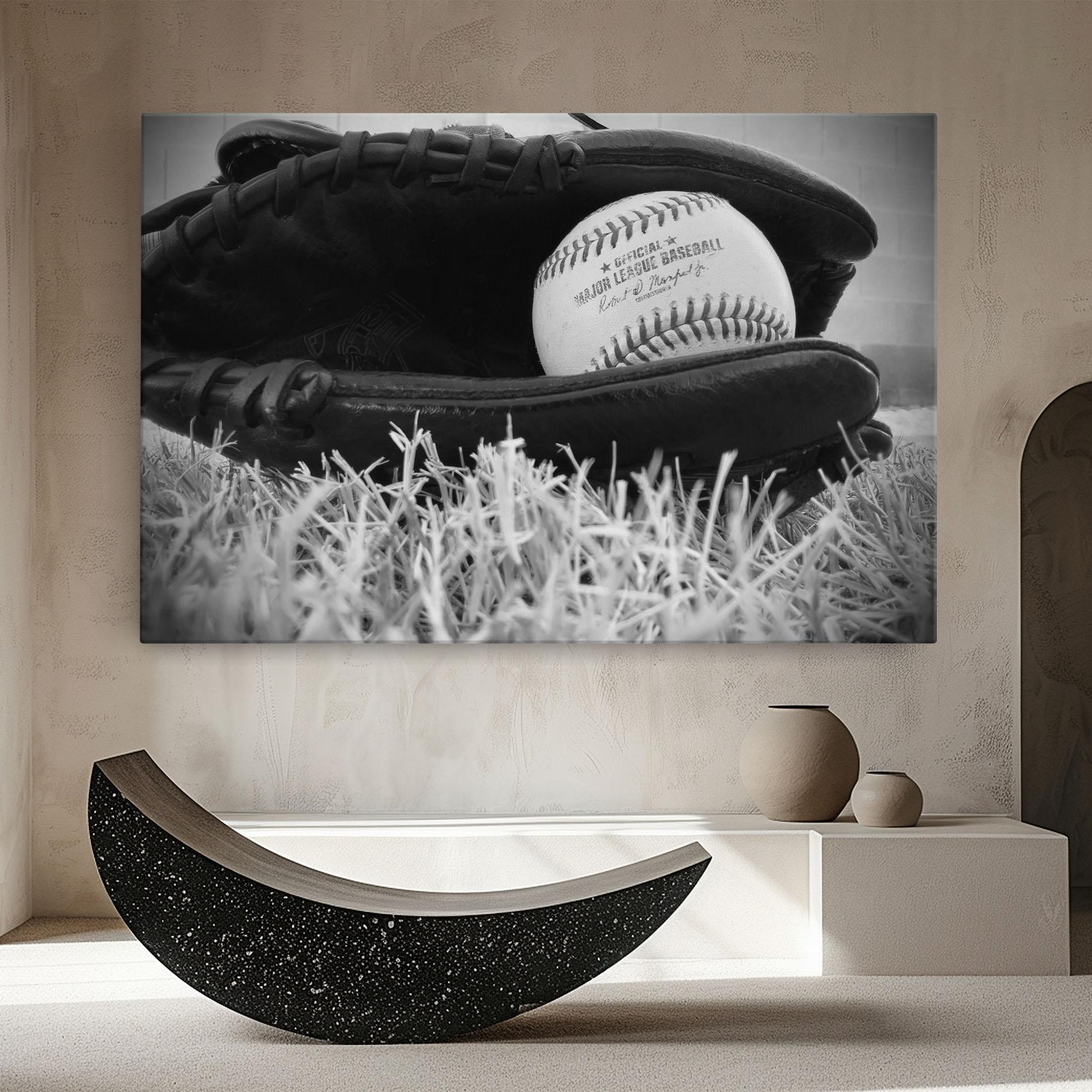 Leinwandbild Black Baseball Glove mockup 8