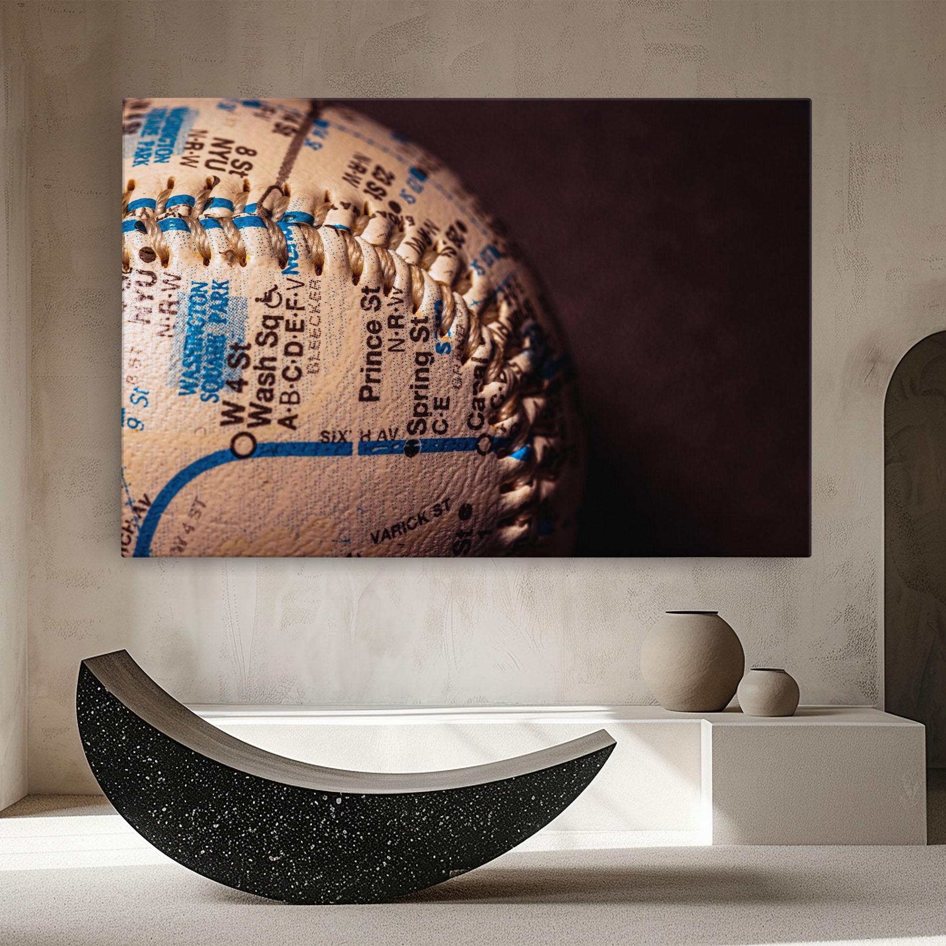 Leinwandbild Blue Text Baseball Ball mockup 8