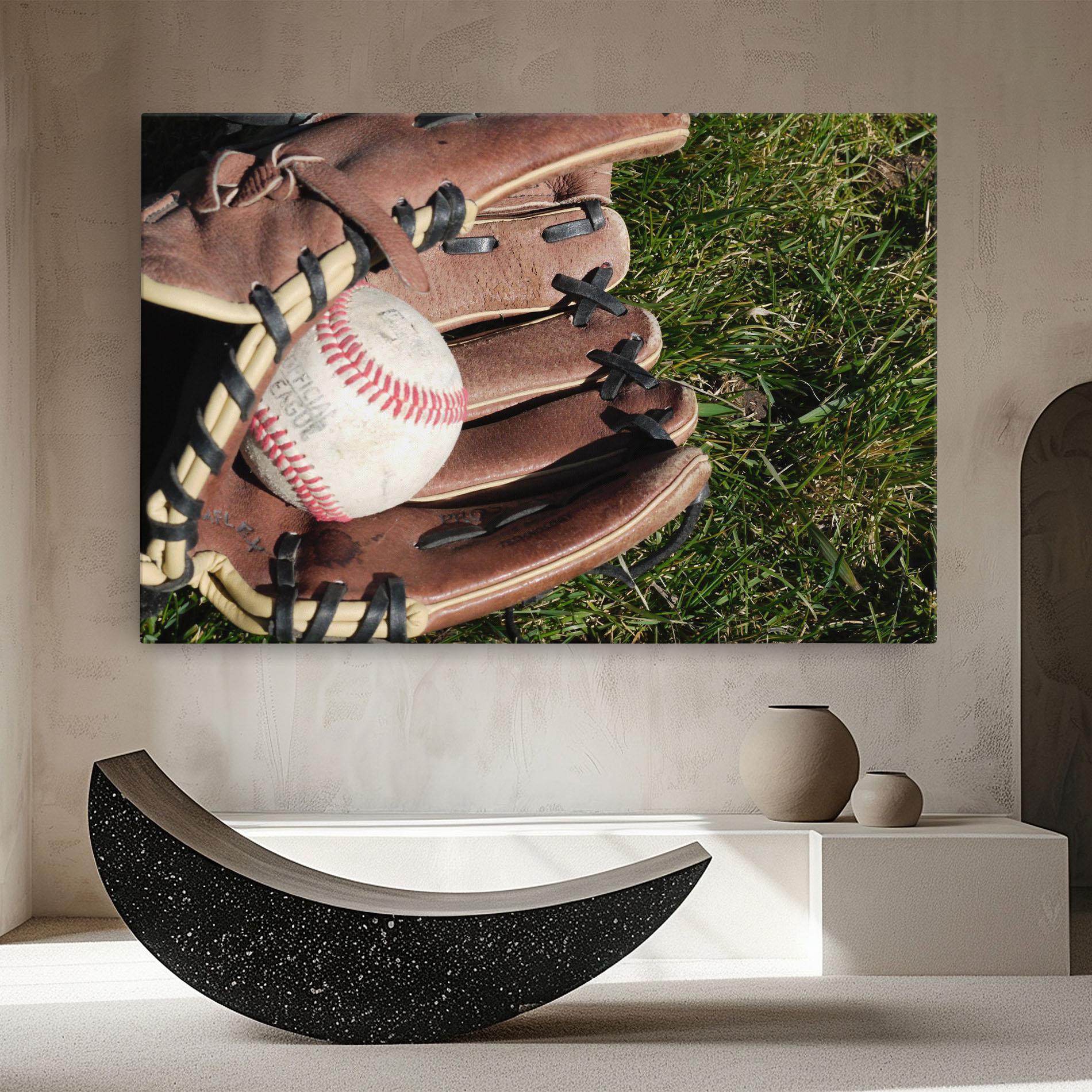 Leinwandbild Brown Baseball Glove mockup 8