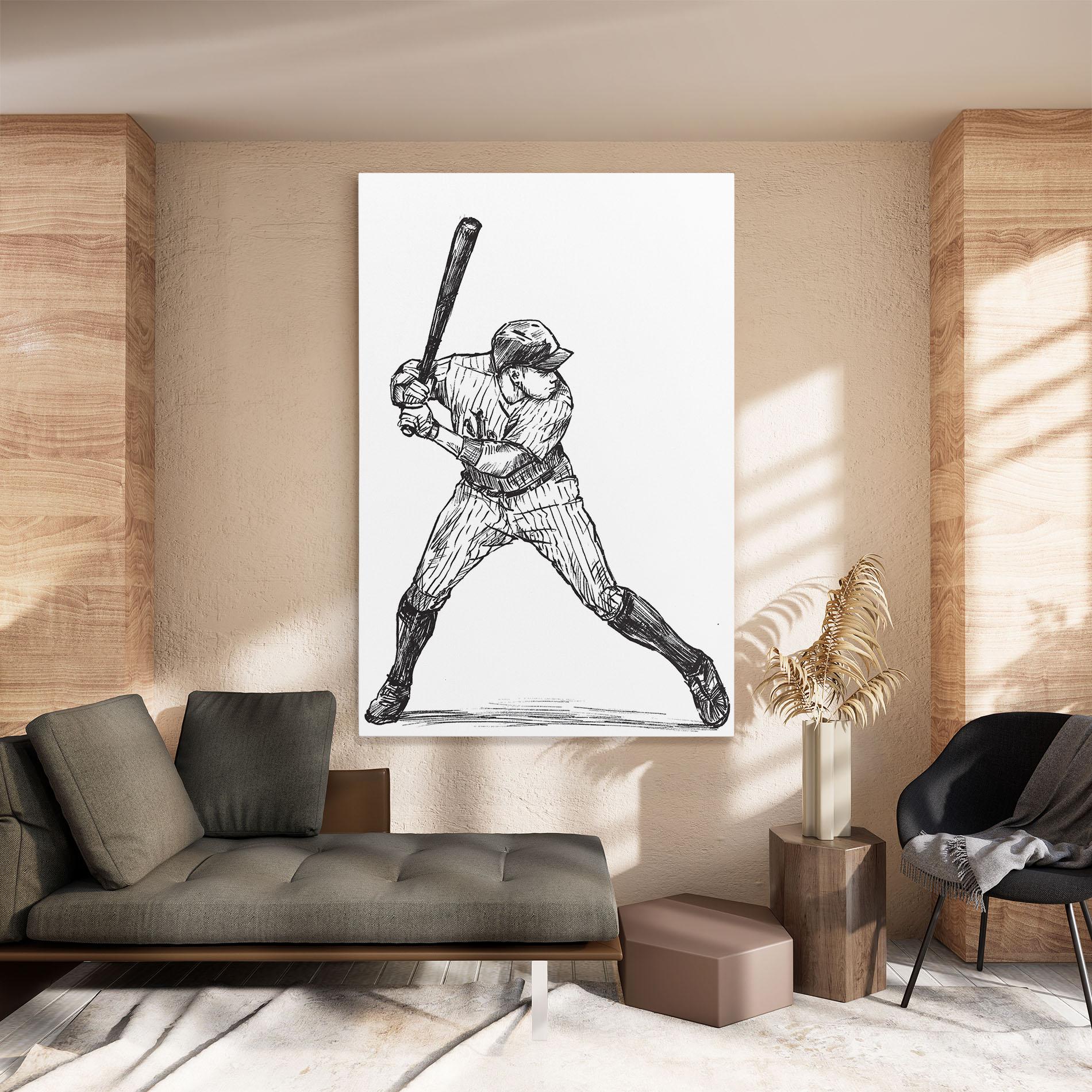 Leinwandbild Baseball Play mockup 8