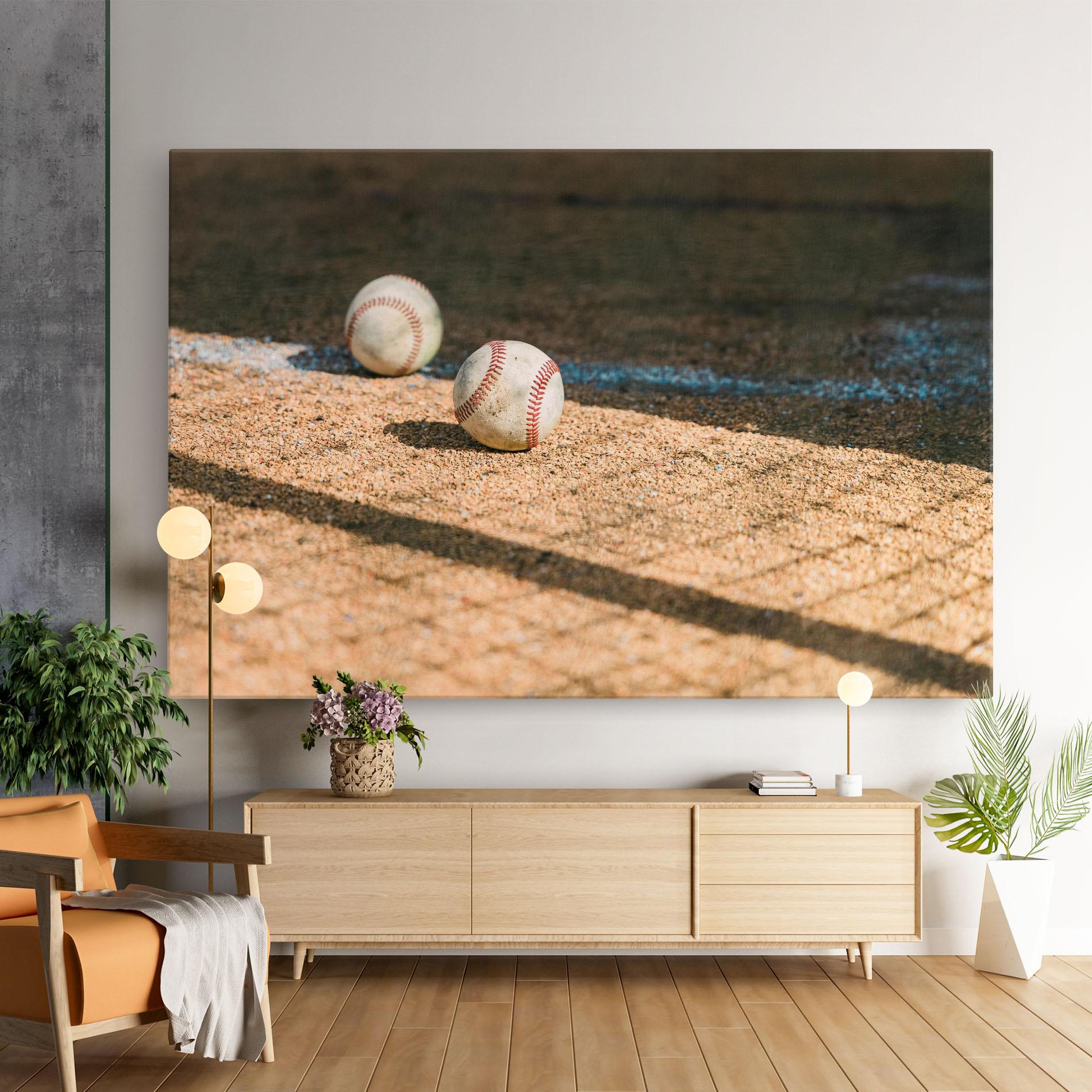 Leinwandbild Baseball Balls mockup 9