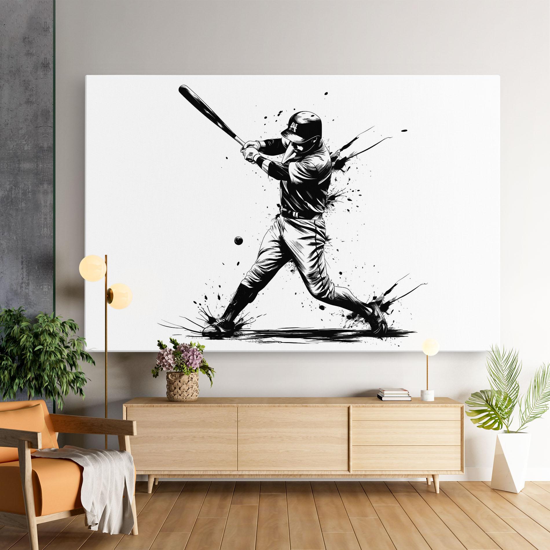 Leinwandbild Baseball Splash mockup 9