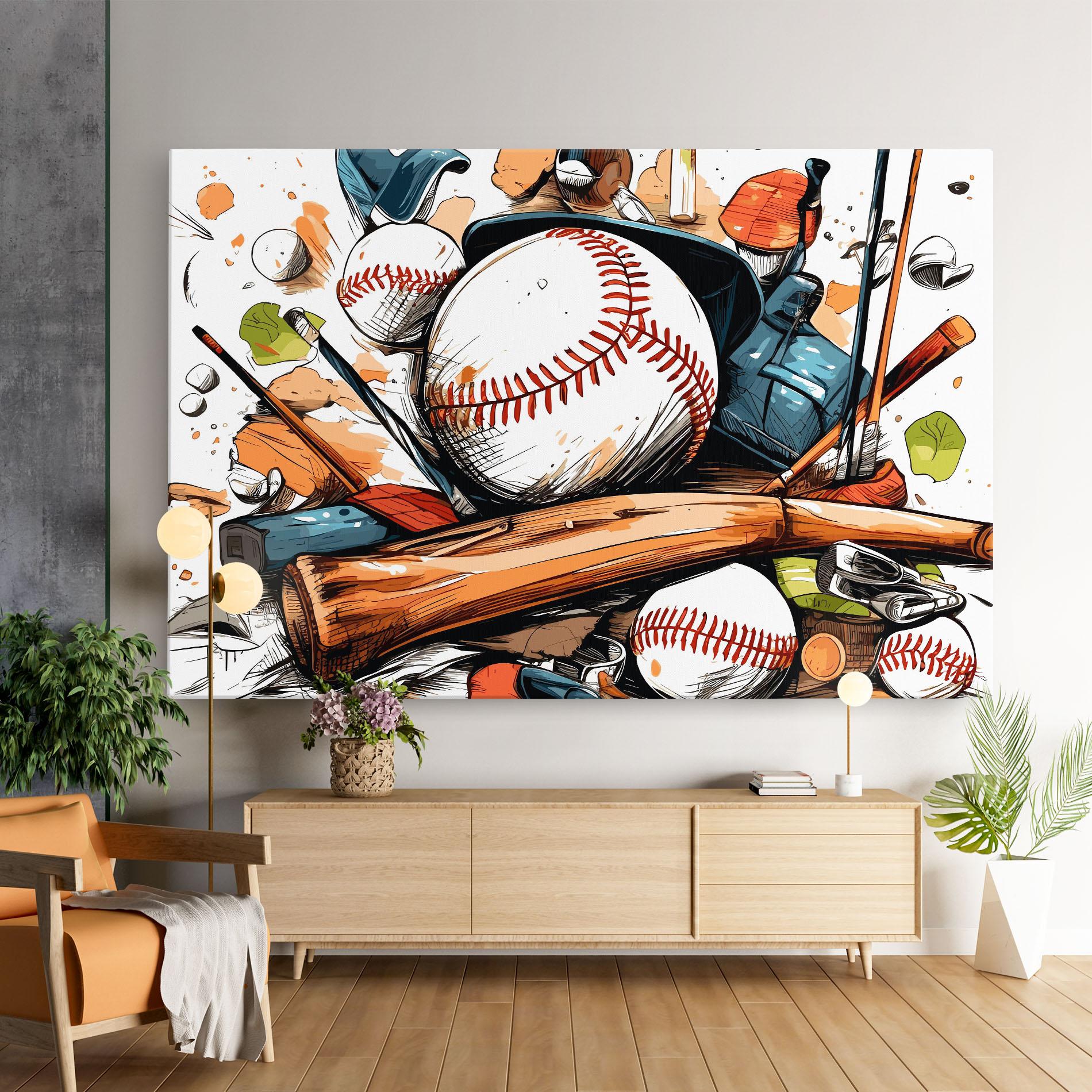 Leinwandbild Baseball Trash mockup 9
