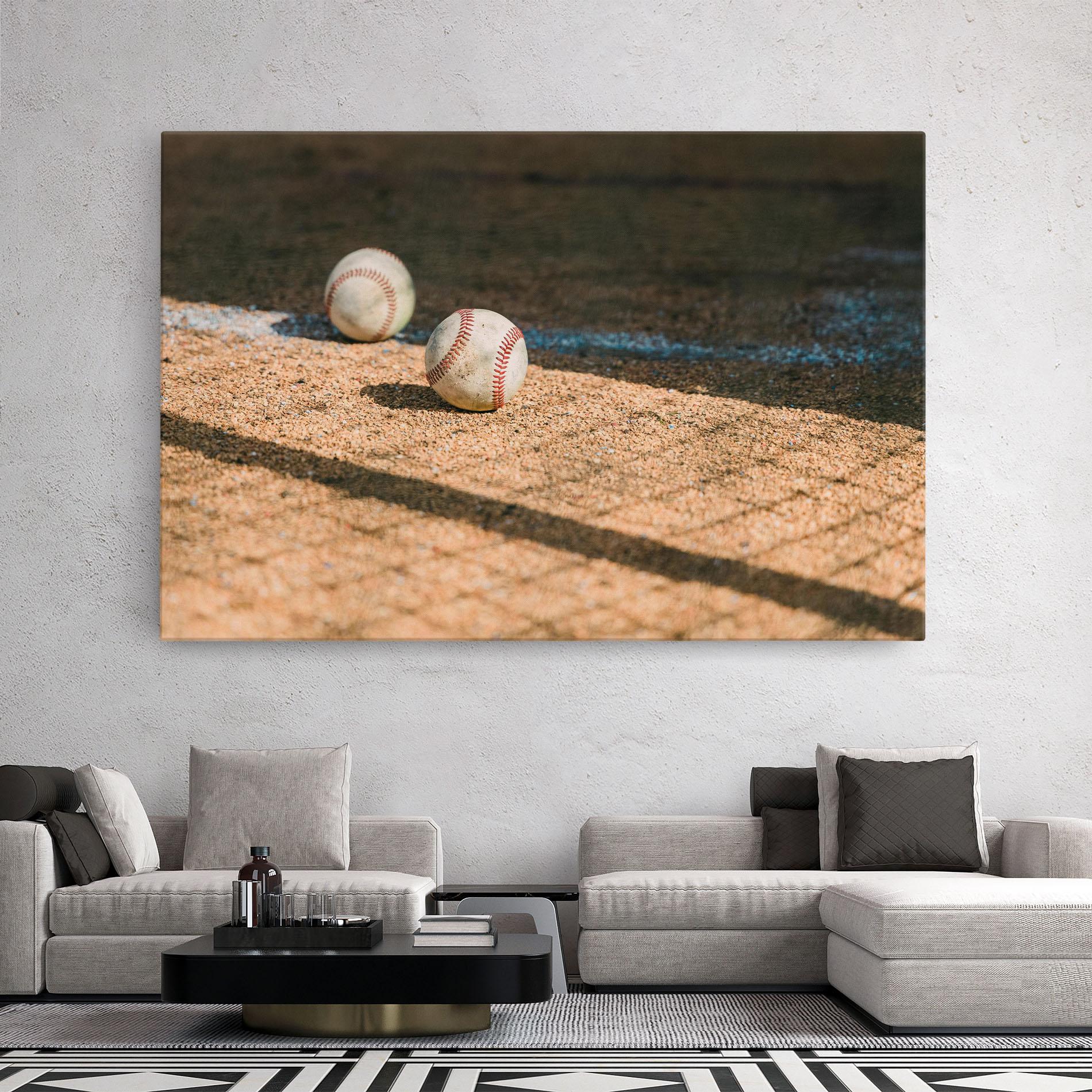 Leinwandbild Baseball Balls mockup 2