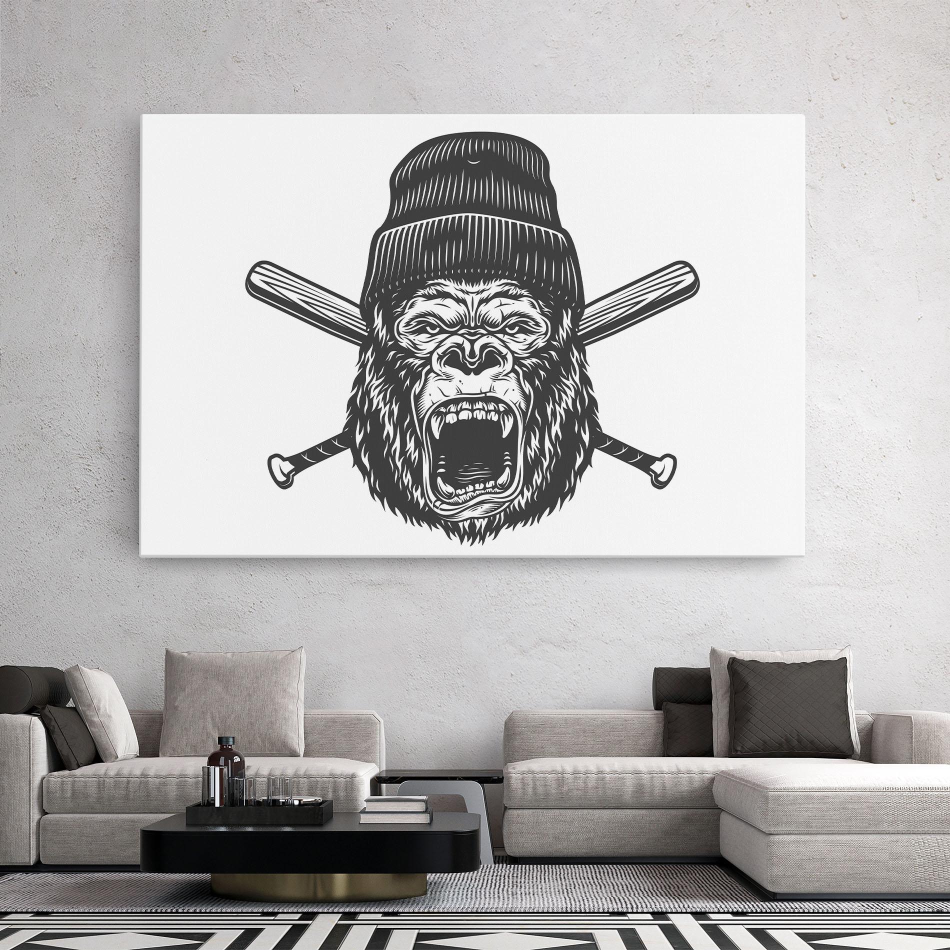 Leinwandbild Baseball Gorilla mockup 2