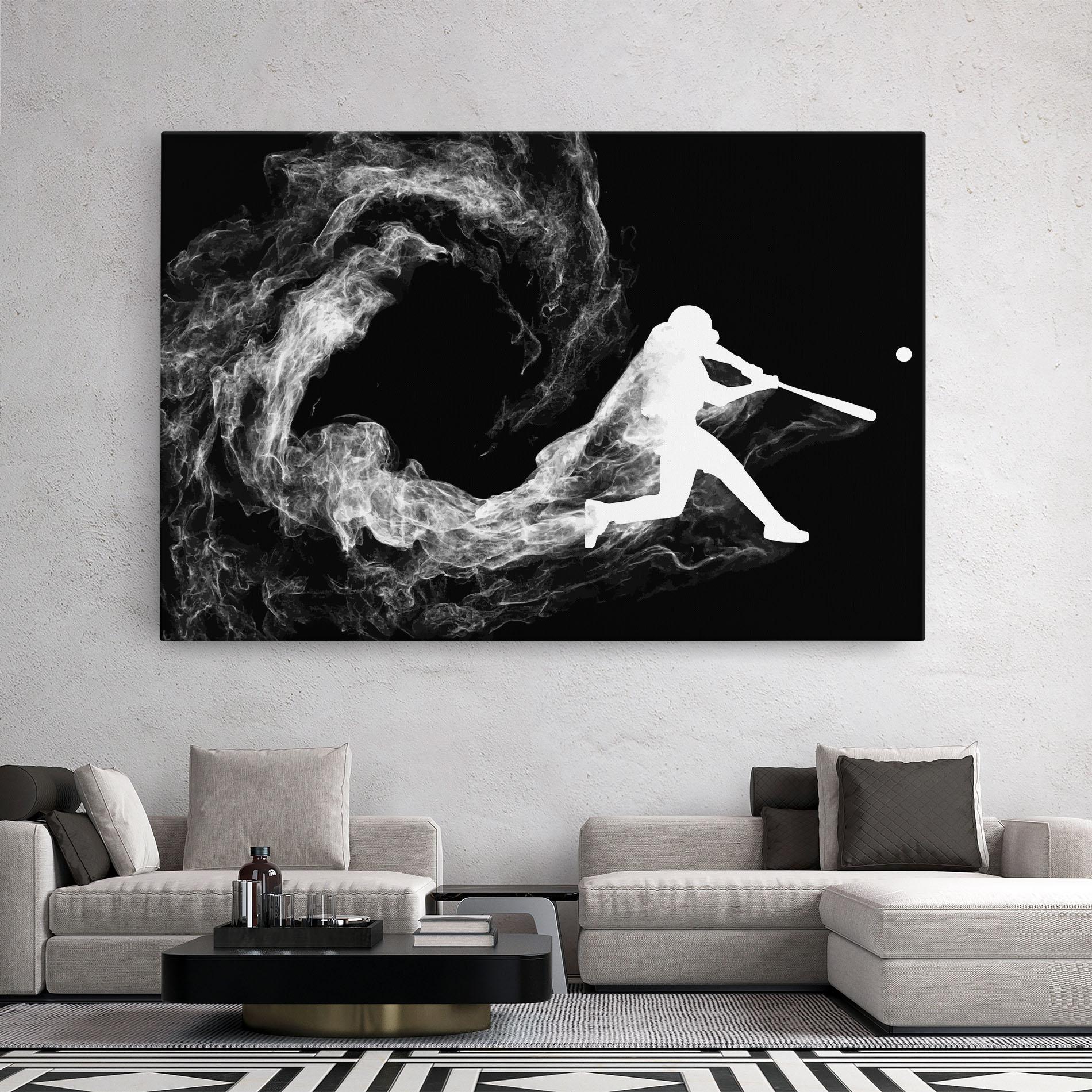 Leinwandbild Baseball Smoke mockup 2