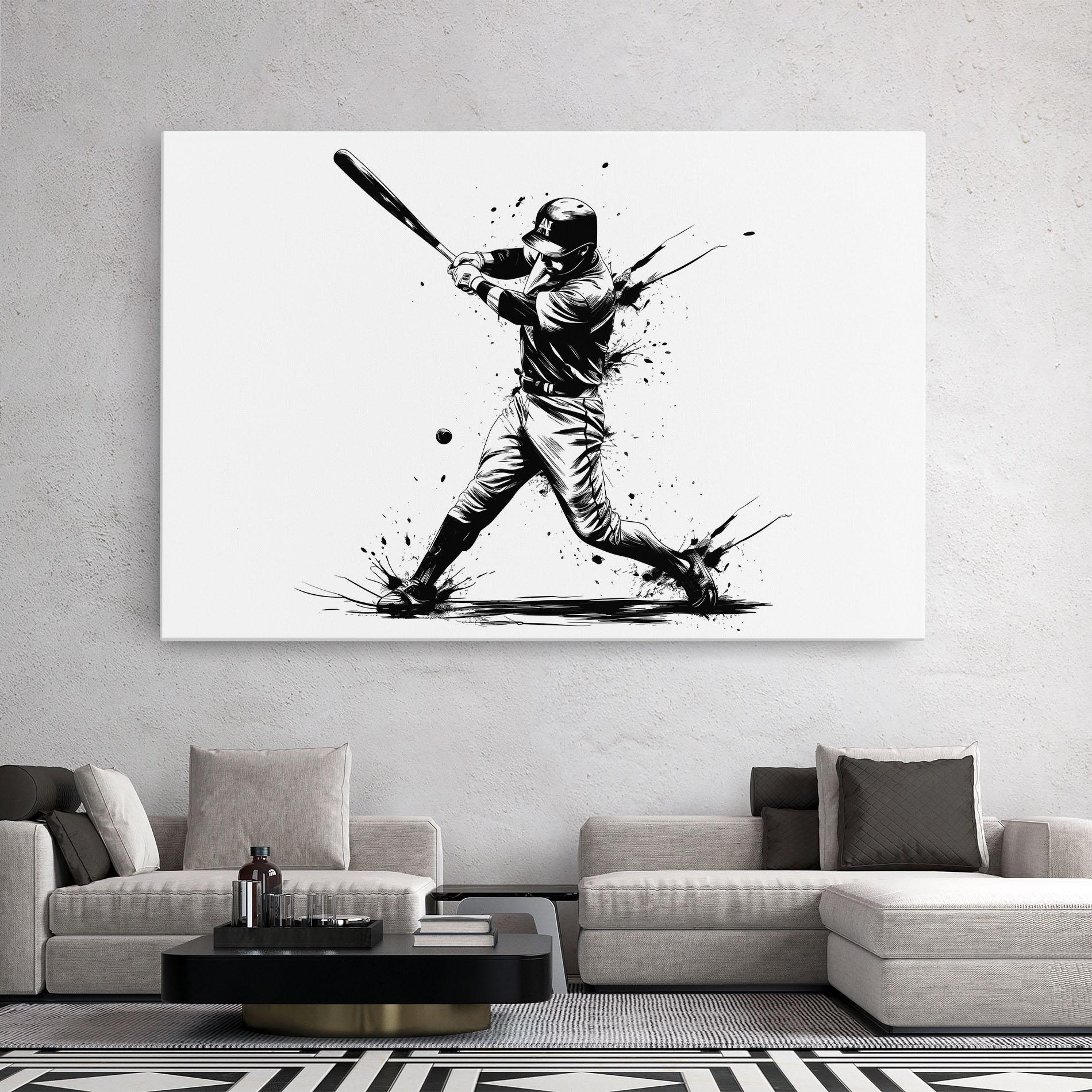 Leinwandbild Baseball Splash mockup 2
