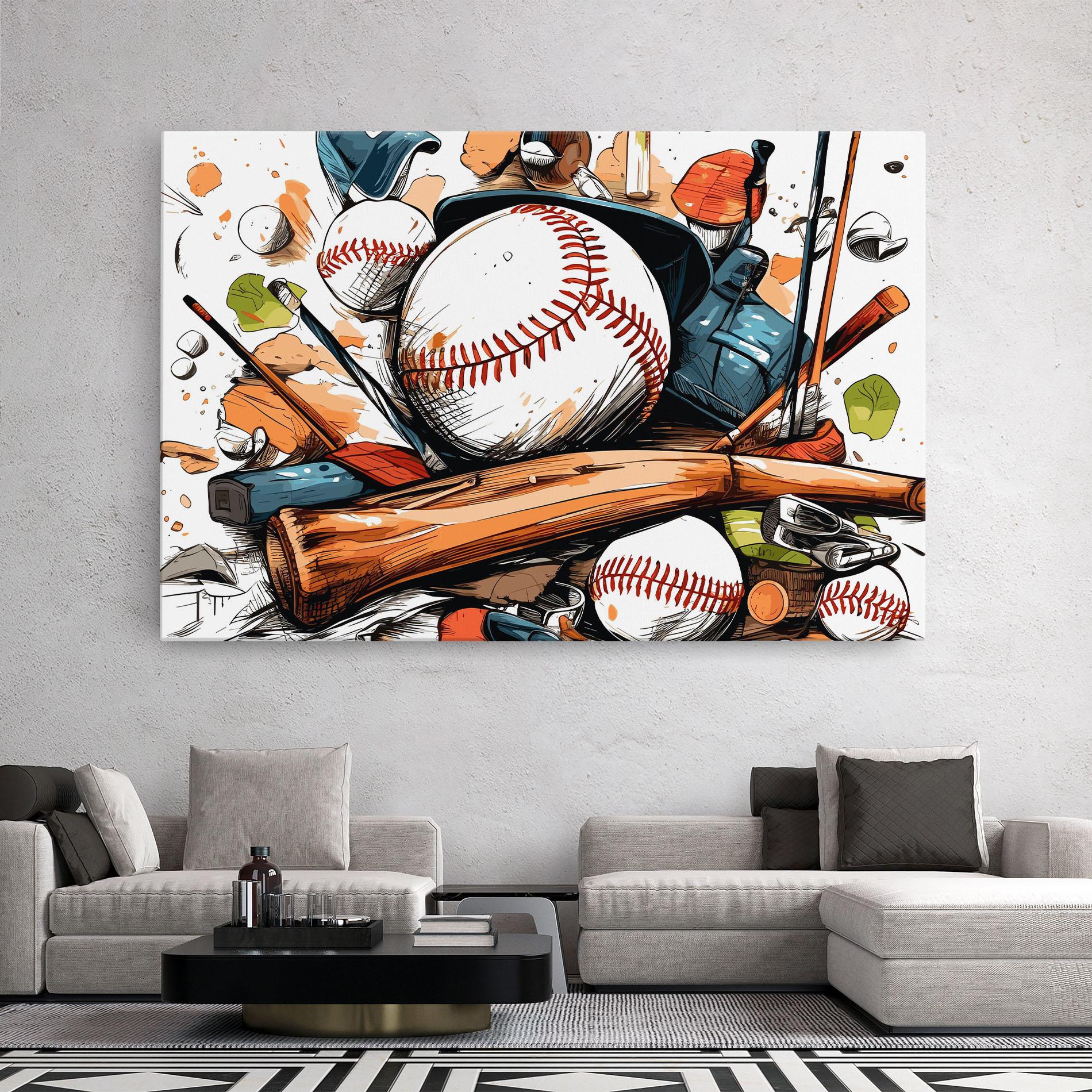 Leinwandbild Baseball Trash mockup 2