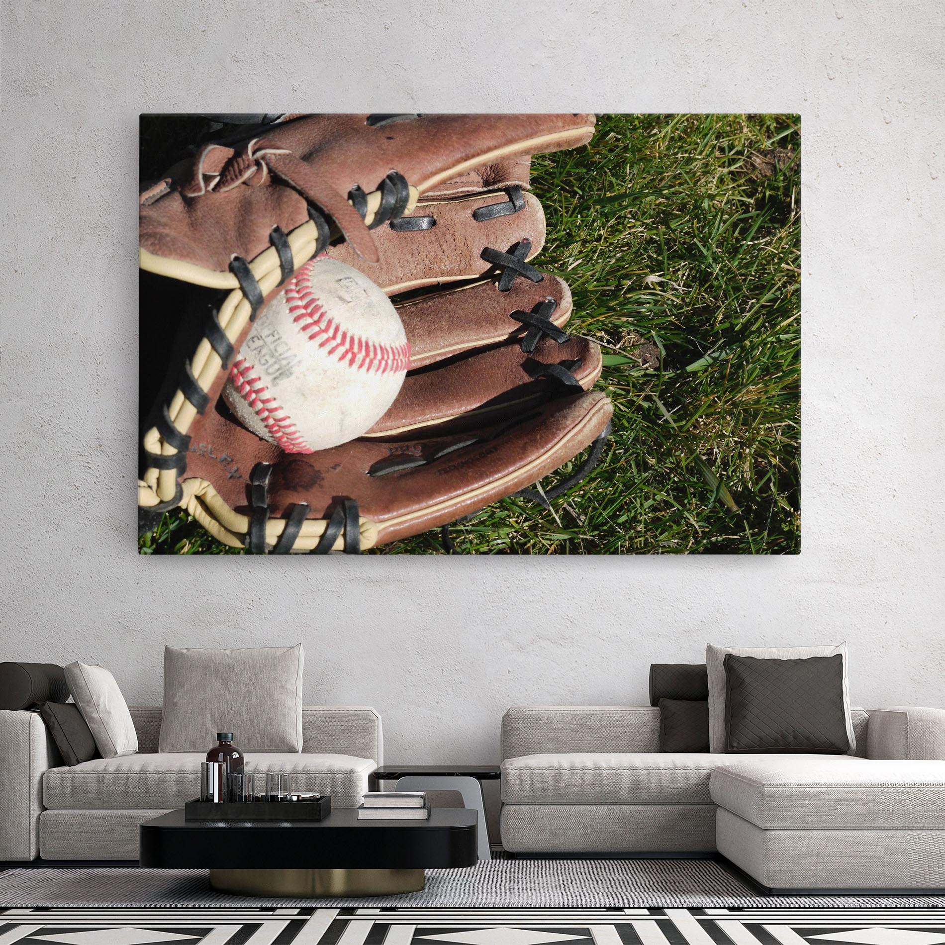 Leinwandbild Brown Baseball Glove mockup 2