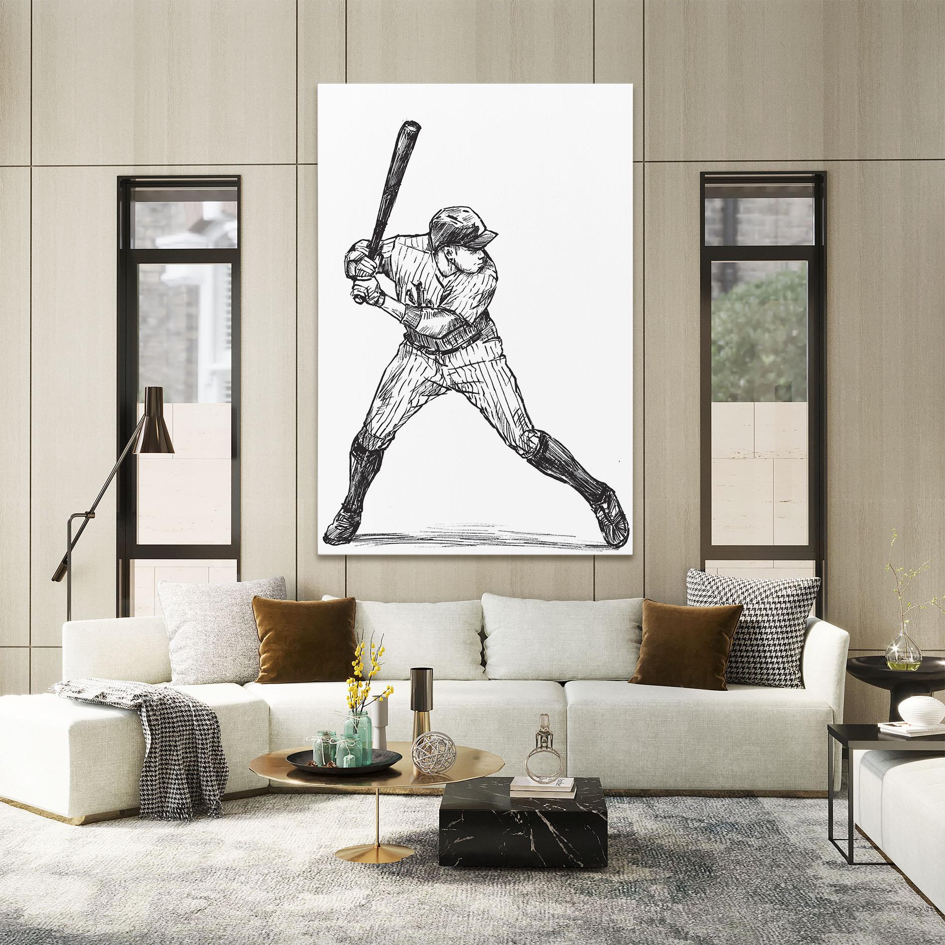 Leinwandbild Baseball Play mockup 2