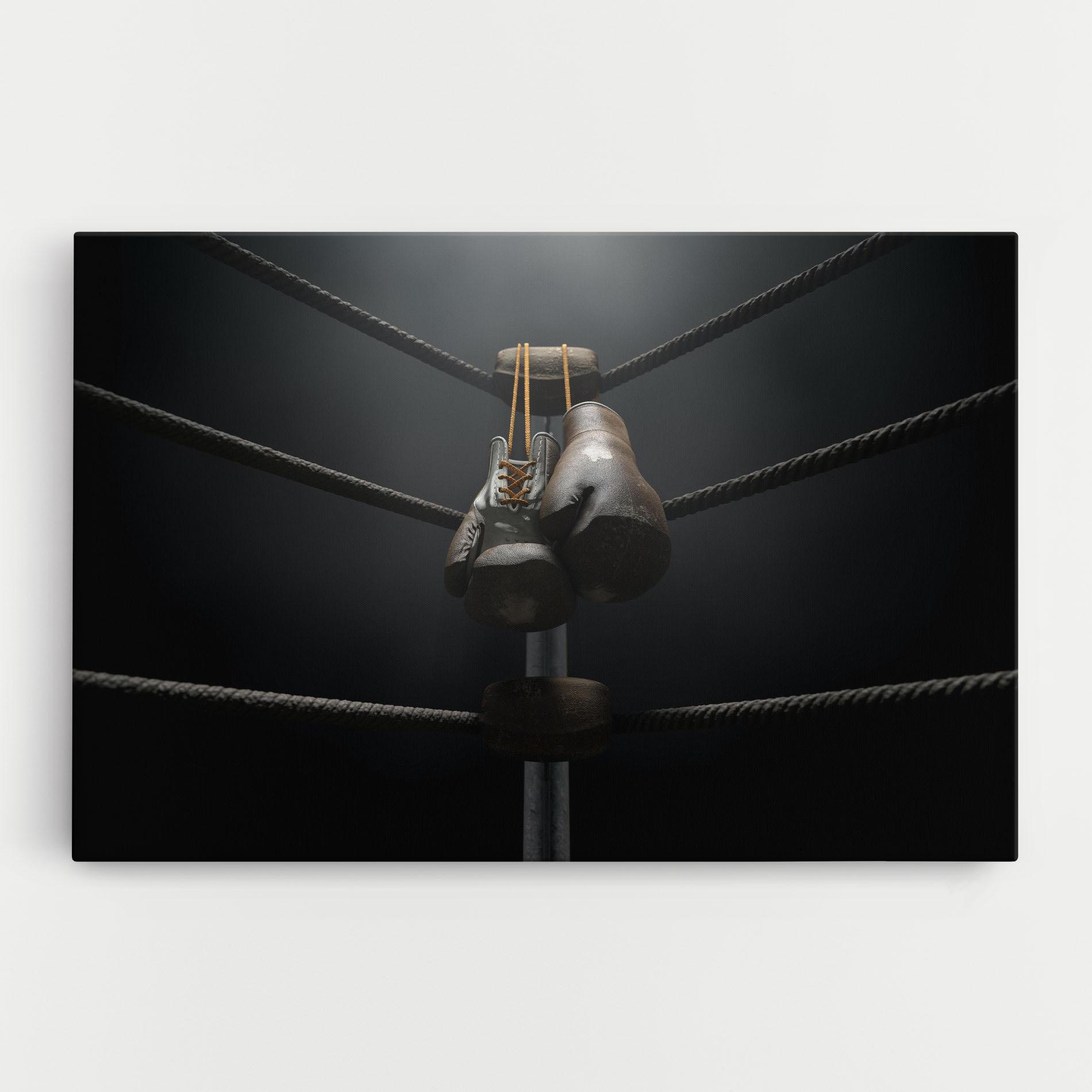 Leinwandbild Black Boxing Glove mockup 0