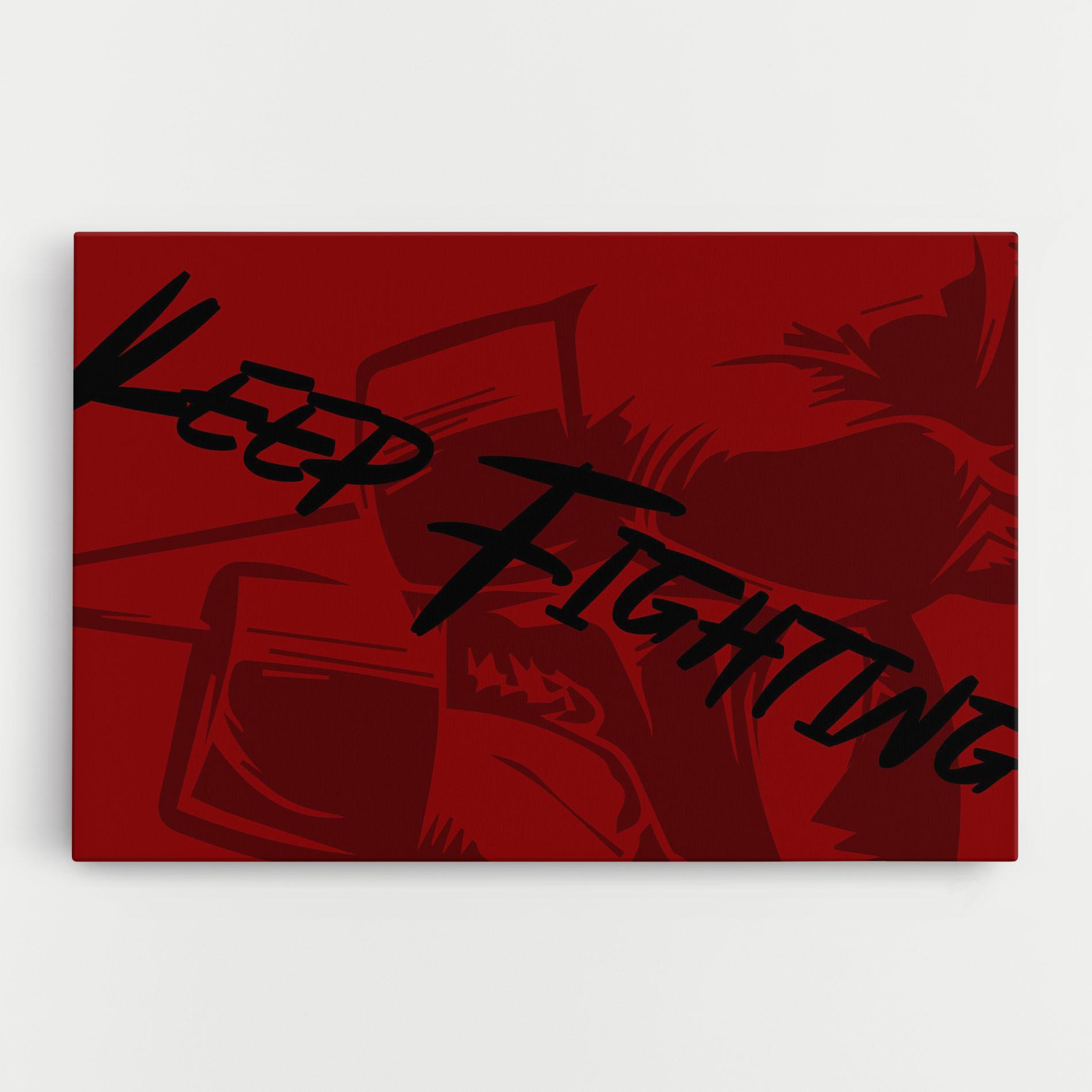 Leinwandbild Keep Fighting mockup 0