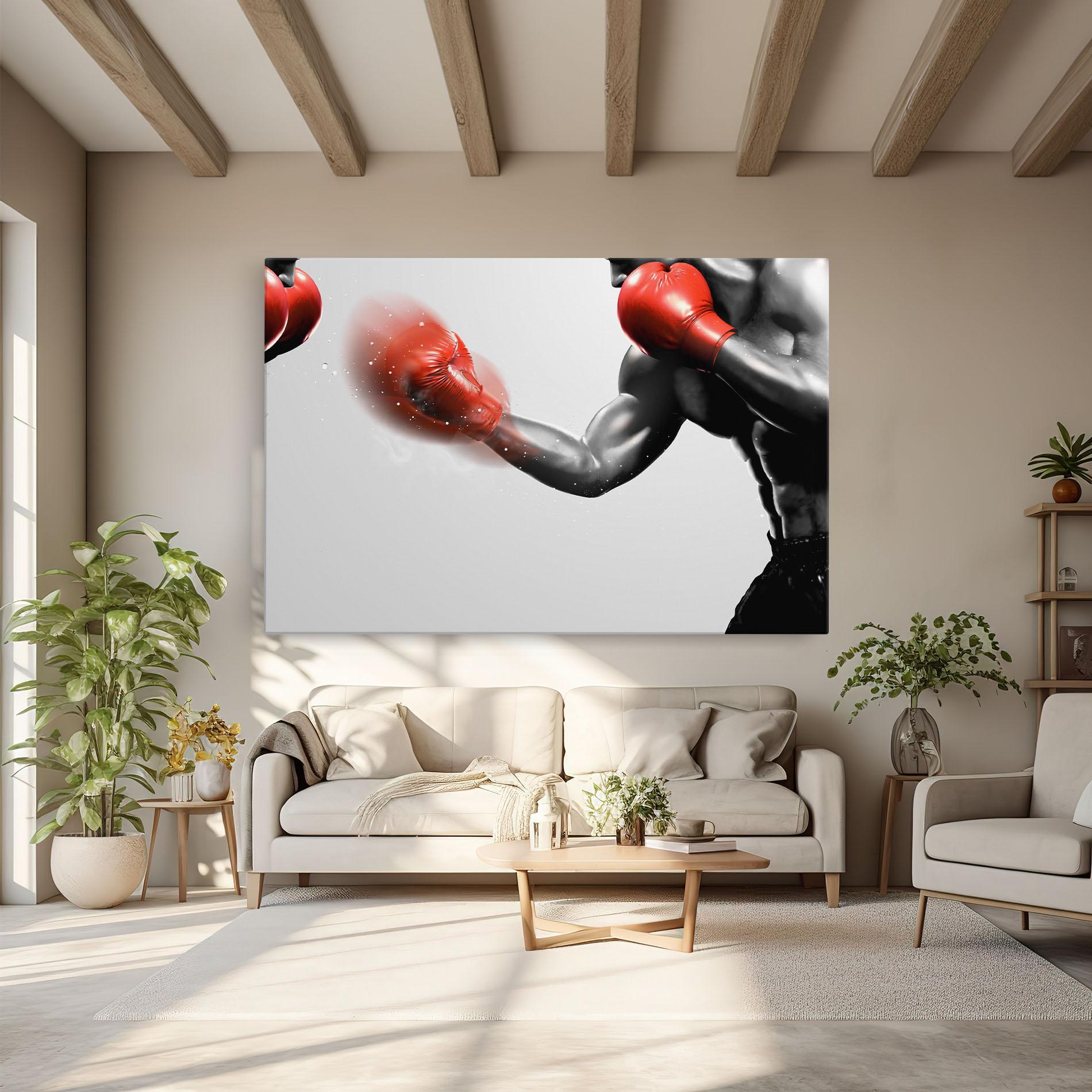 Leinwandbild Red Smoke Box mockup 6