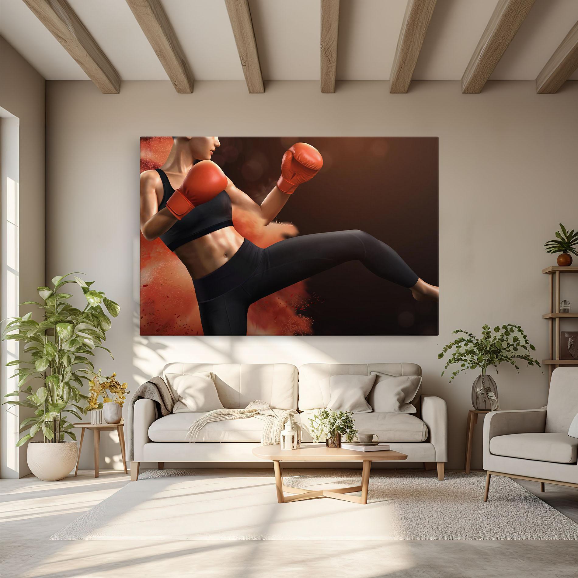 Leinwandbild Woman Box mockup 6