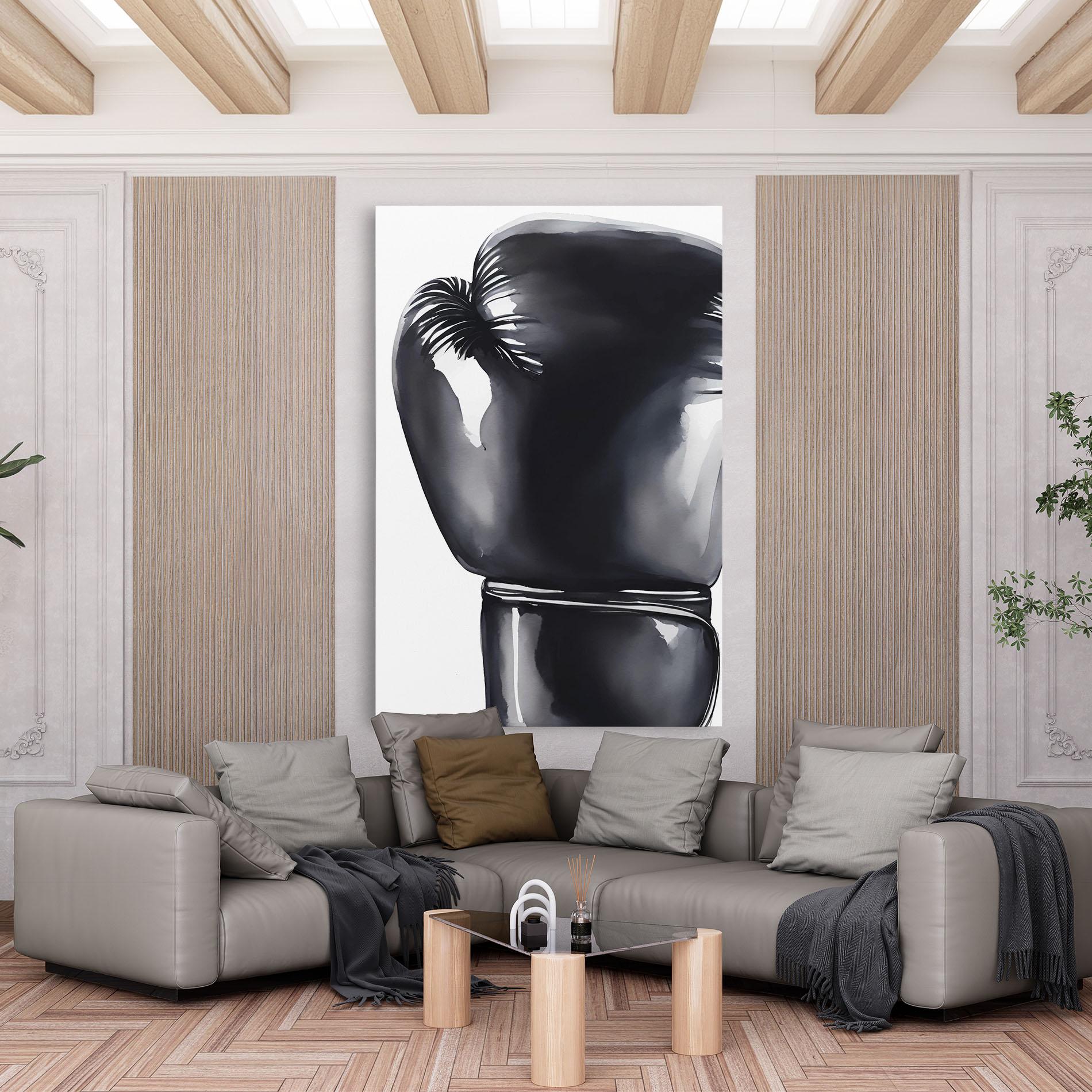 Leinwandbild Black Box Glove mockup 6