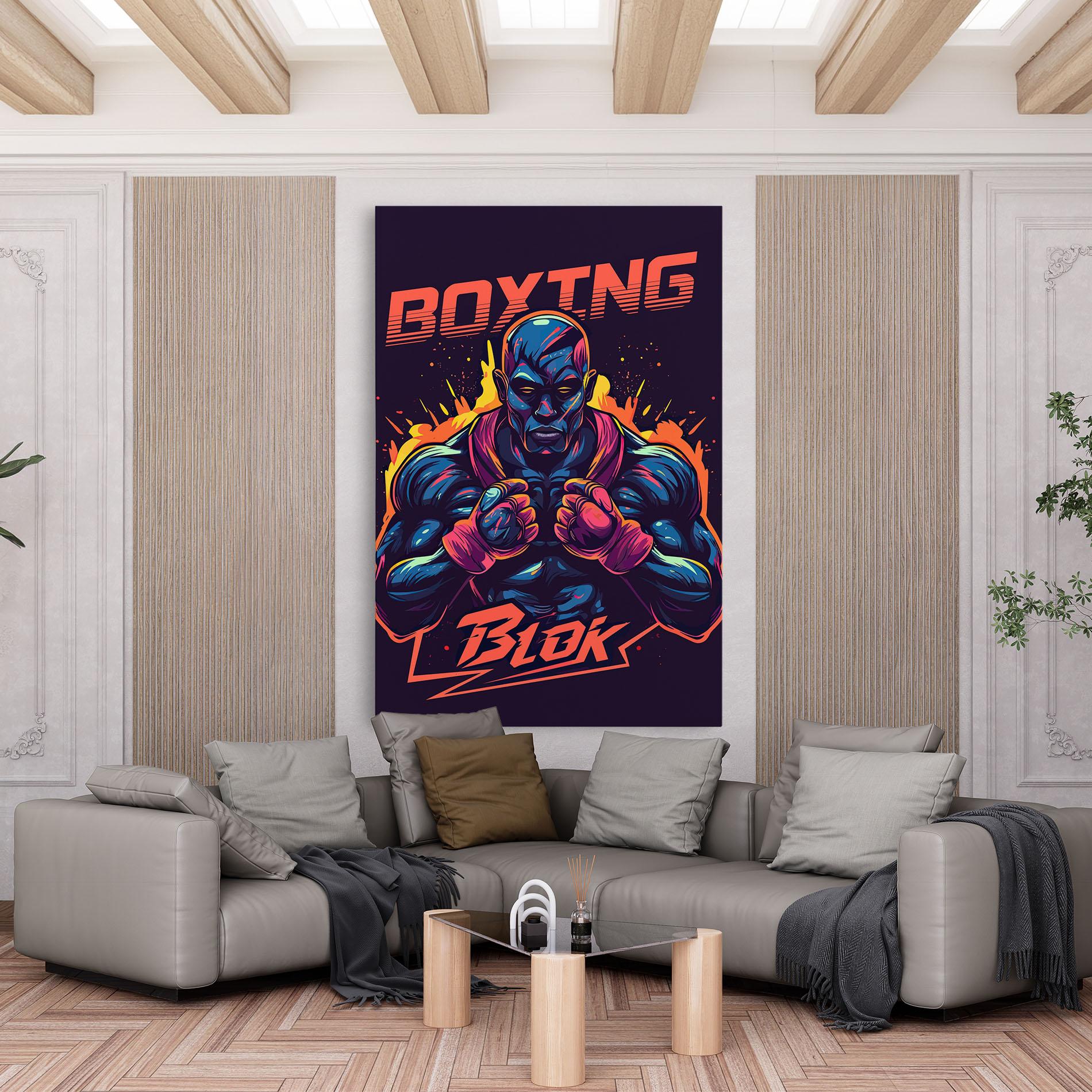 Leinwandbild Boxing Blok mockup 6