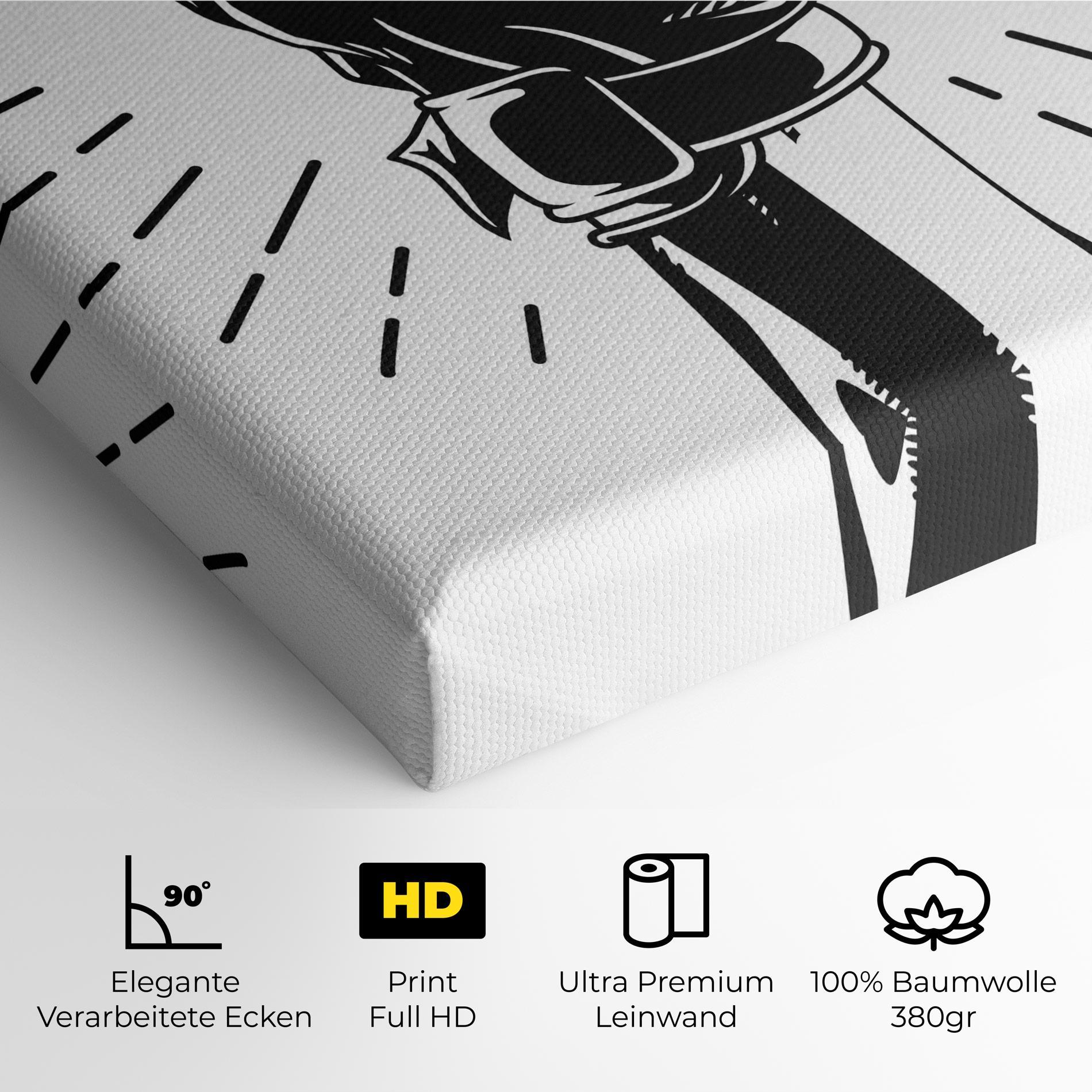 Leinwandbild White Hand Boxing mockup 4
