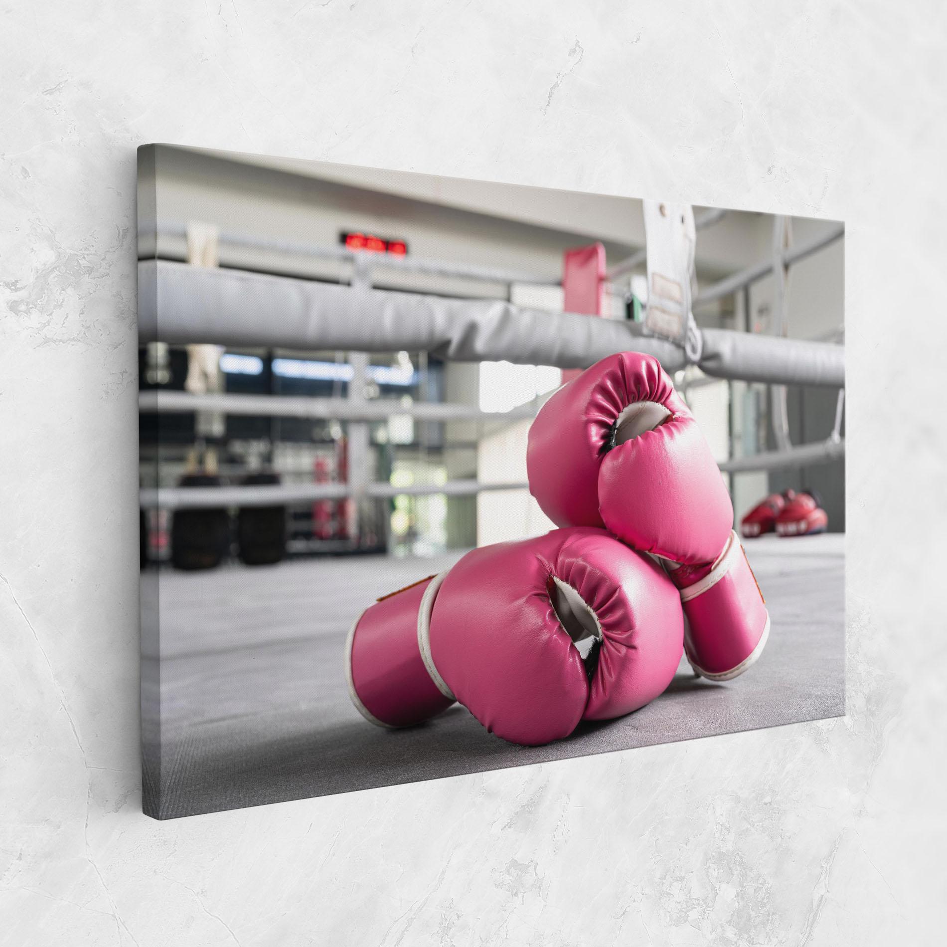 Leinwandbild Pink Boxing Gloves mockup 1