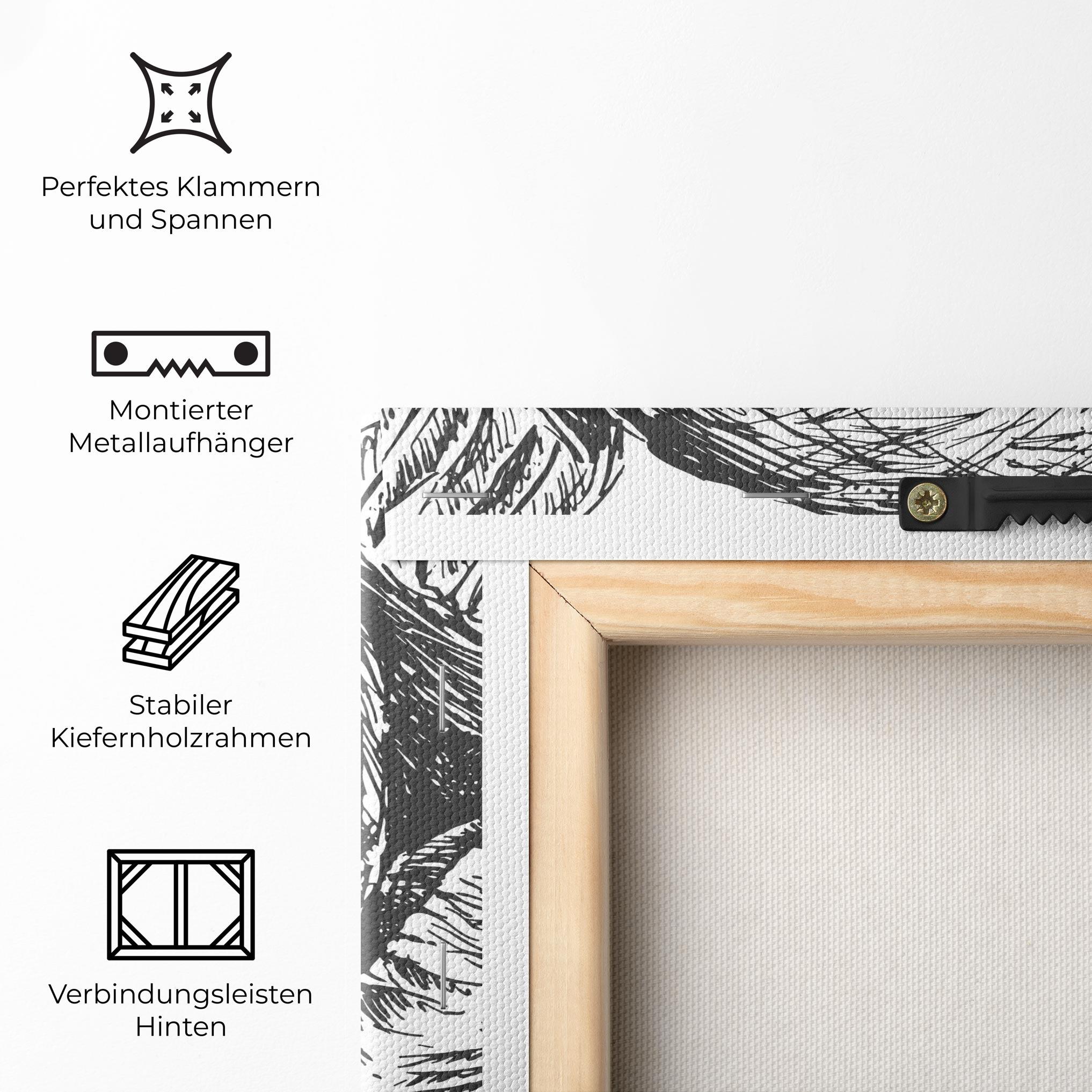 Leinwandbild Grey Line Glove mockup 5