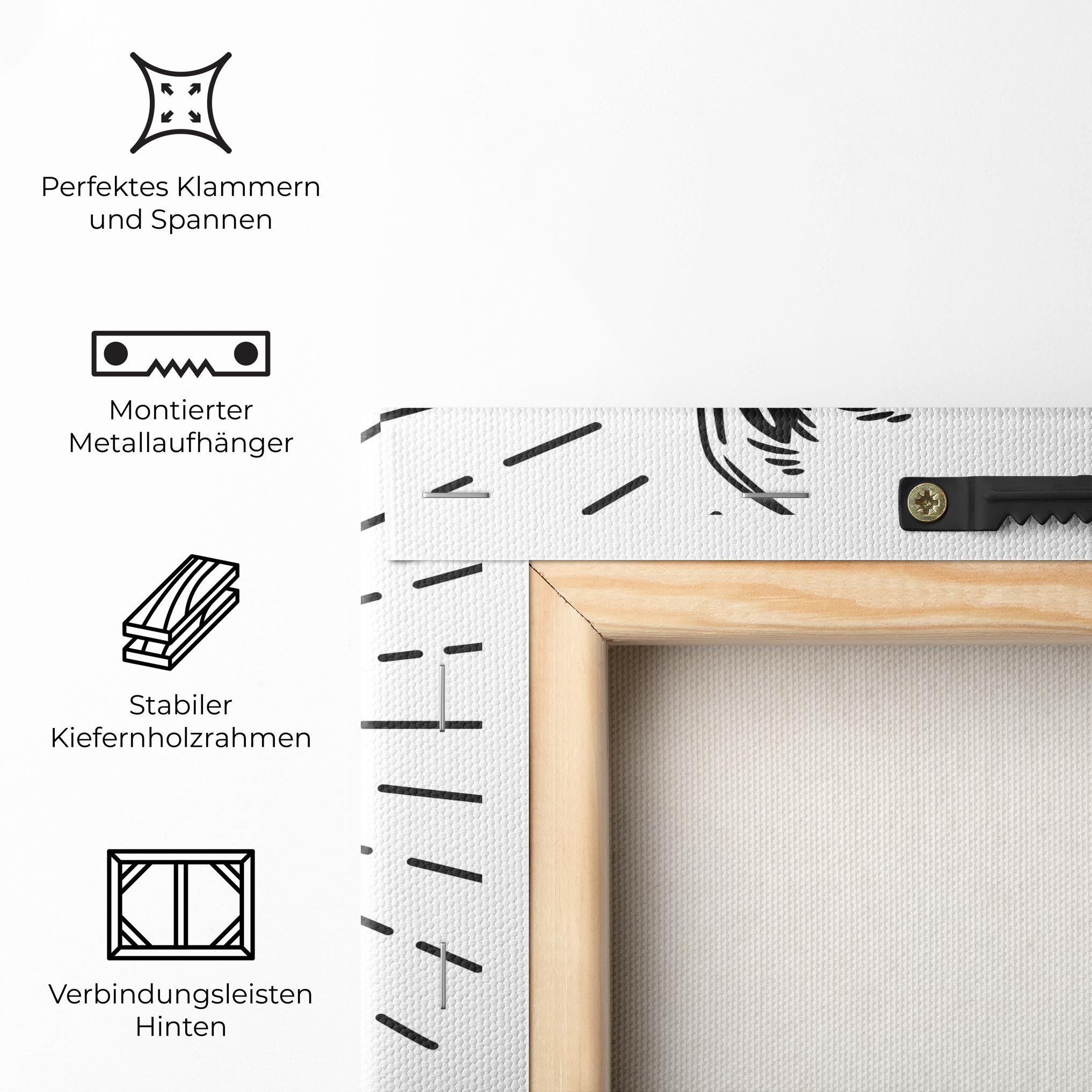 Leinwandbild White Hand Boxing mockup 5