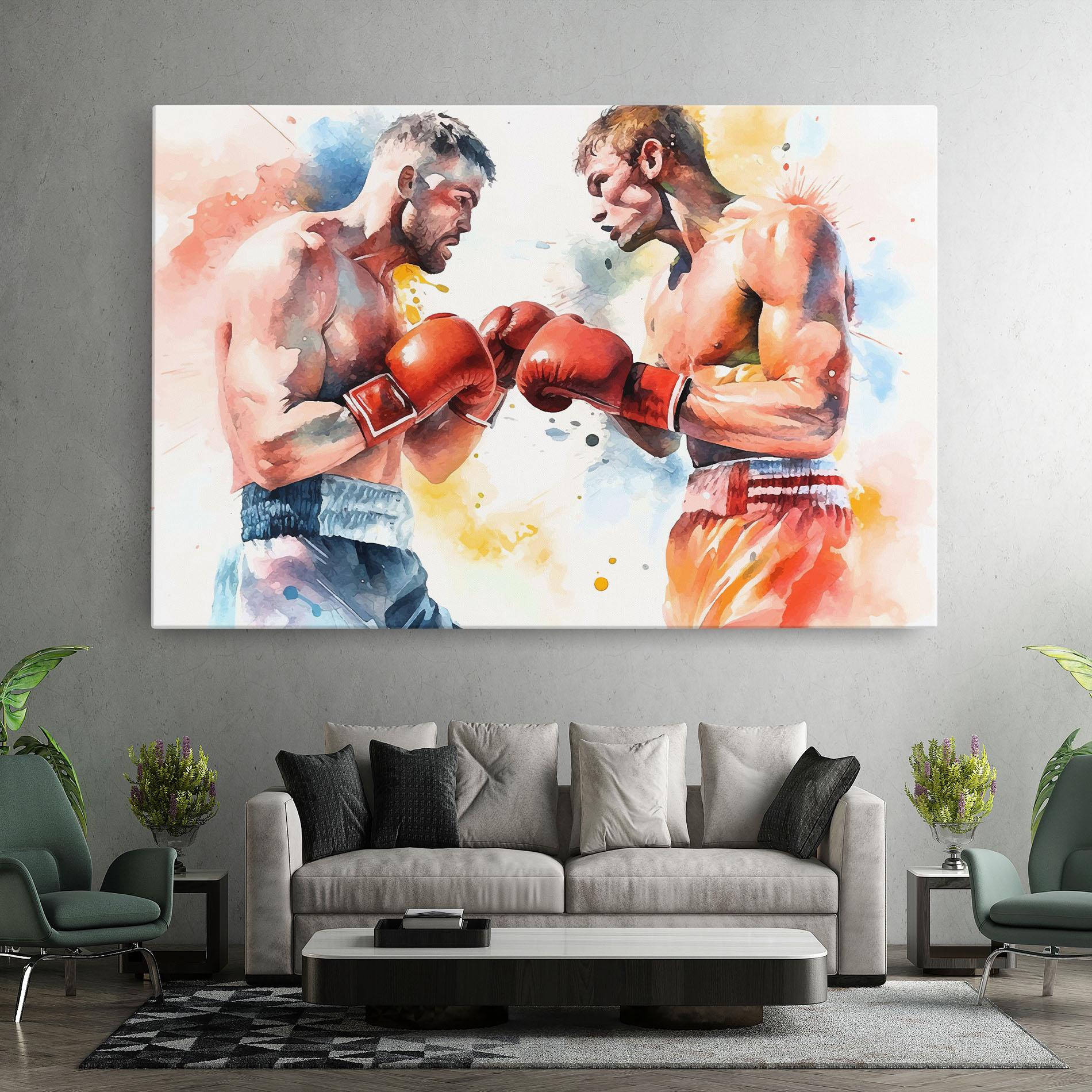 Leinwandbild Boxing Match Art mockup 7