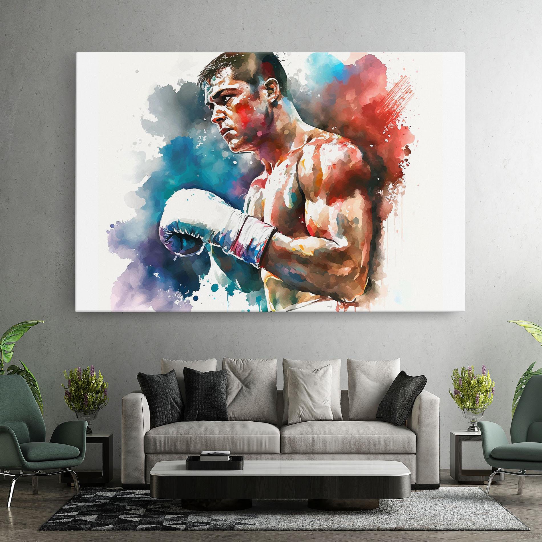 Leinwandbild Boxing Red Blue mockup 7
