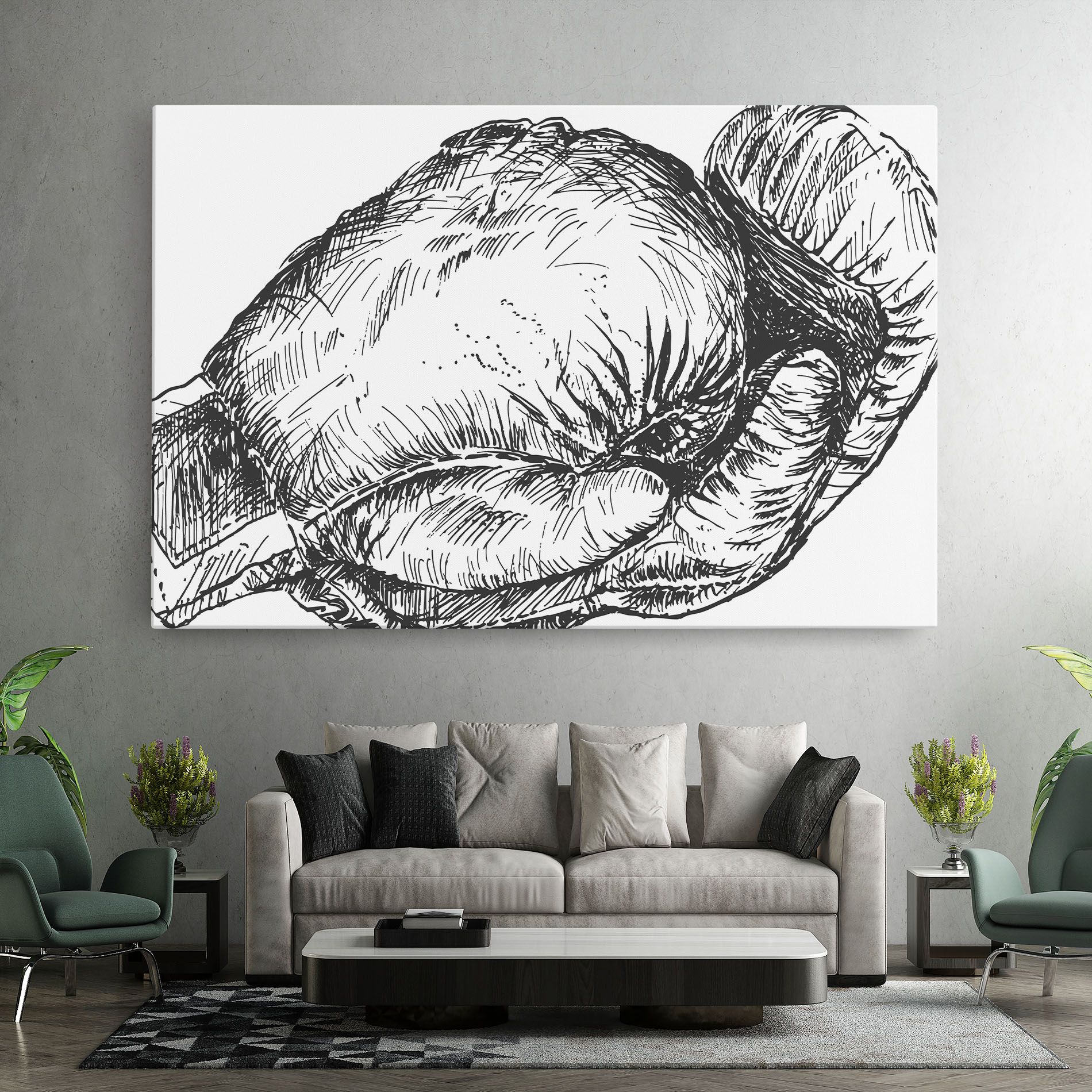 Grey Line Glove mockup 7