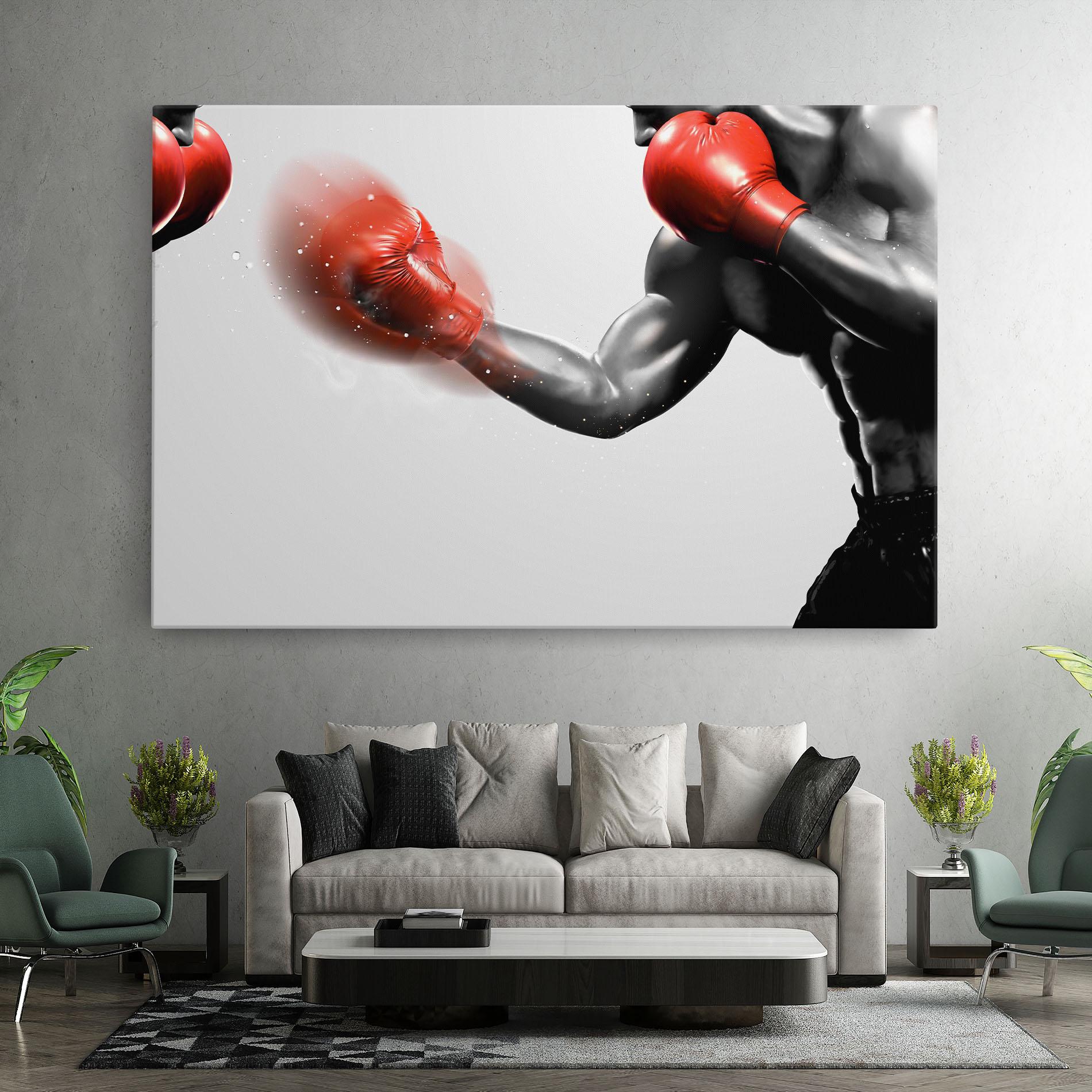 Leinwandbild Red Smoke Box mockup 7