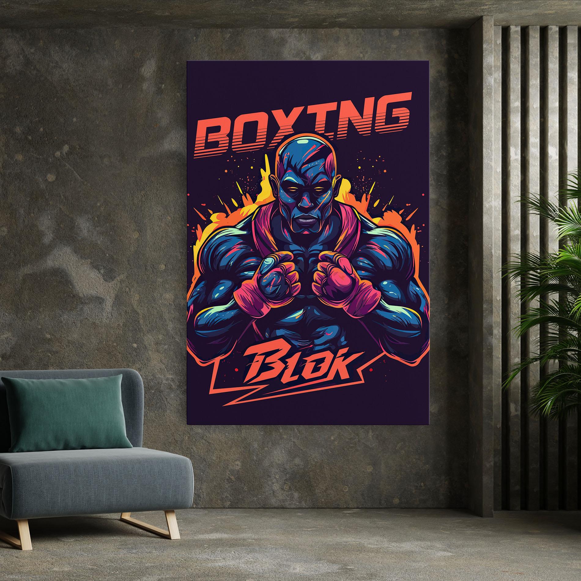Leinwandbild Boxing Blok mockup 7