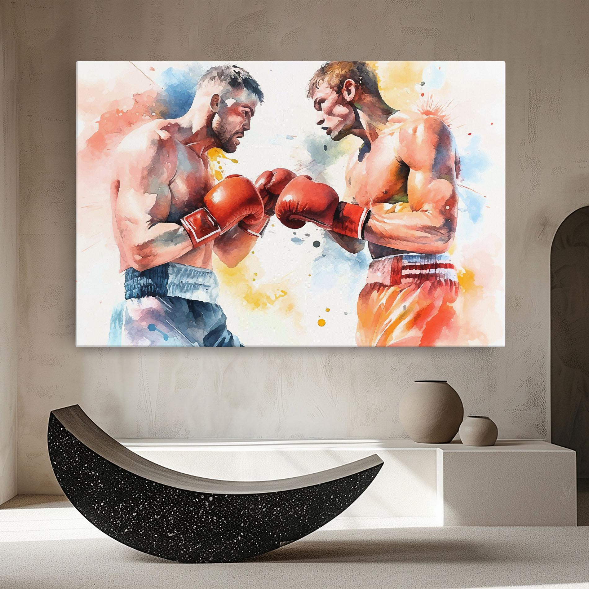 Leinwandbild Boxing Match Art mockup 8