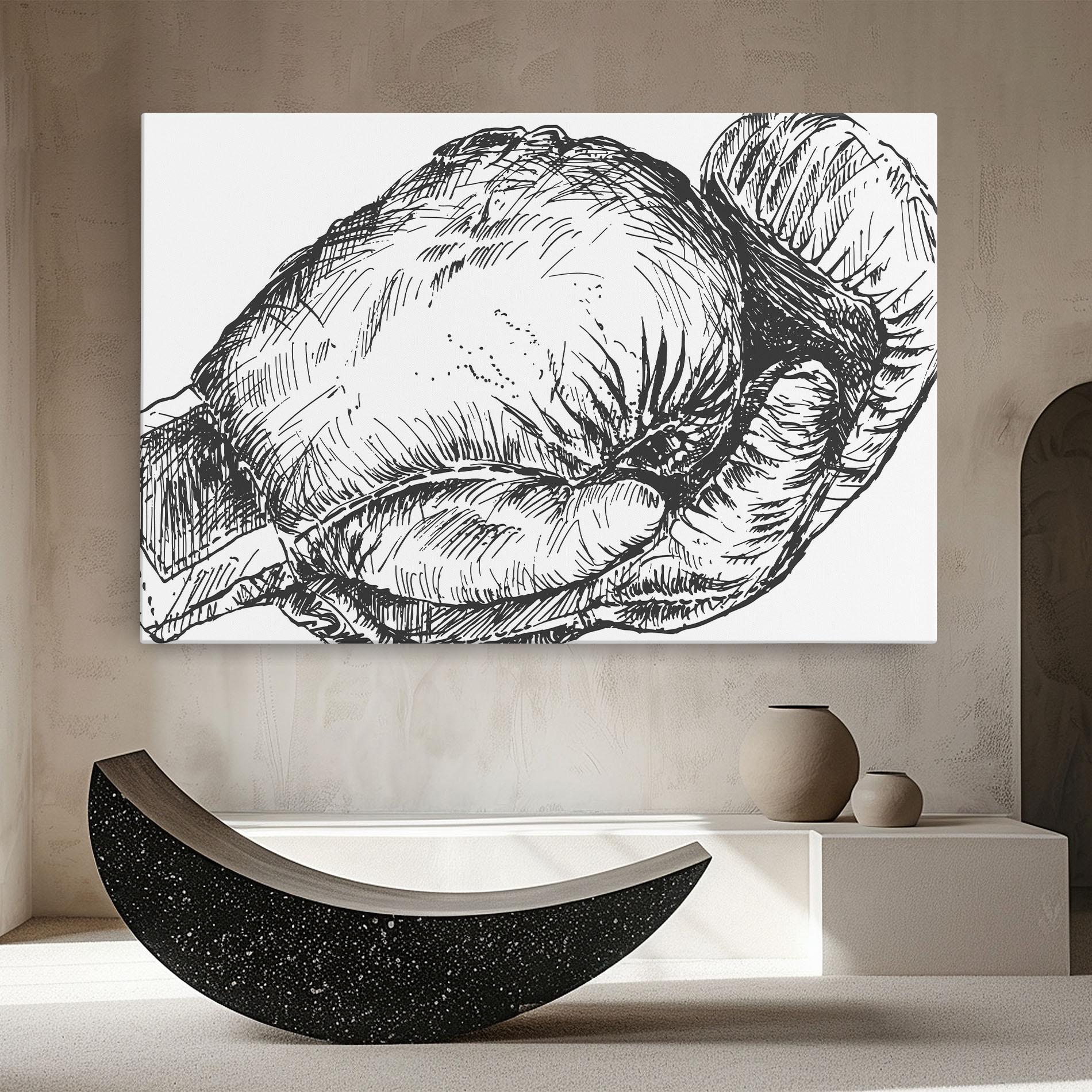 Leinwandbild Grey Line Glove mockup 8