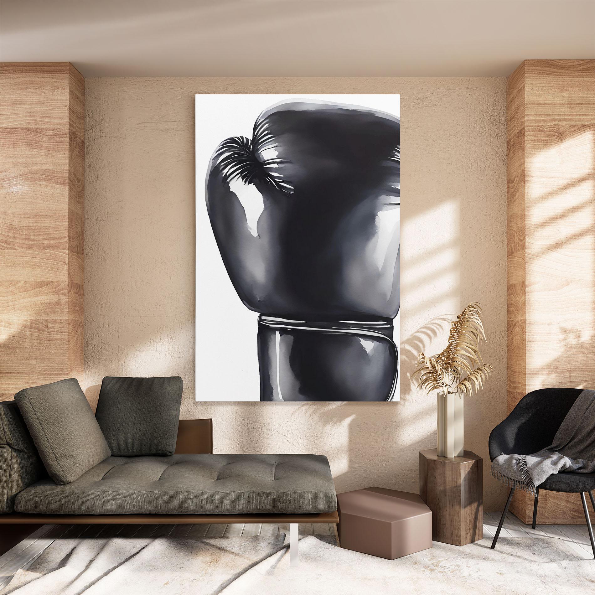 Leinwandbild Black Box Glove mockup 8