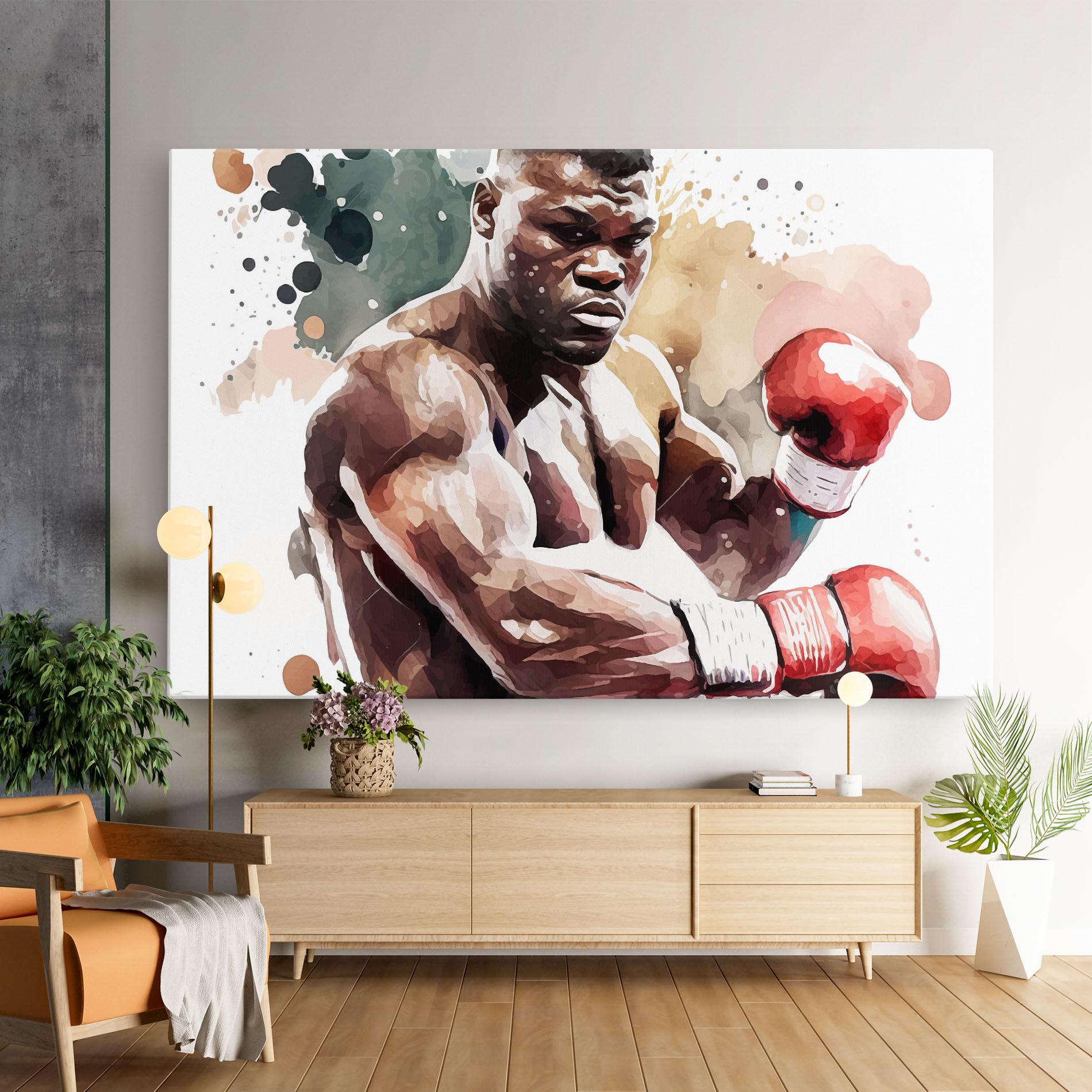Leinwandbild Boxing Cream Green mockup 9