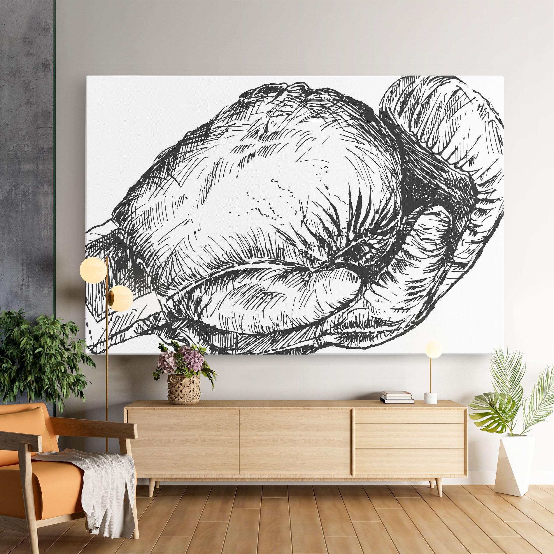 Leinwandbild Grey Line Glove mockup 9