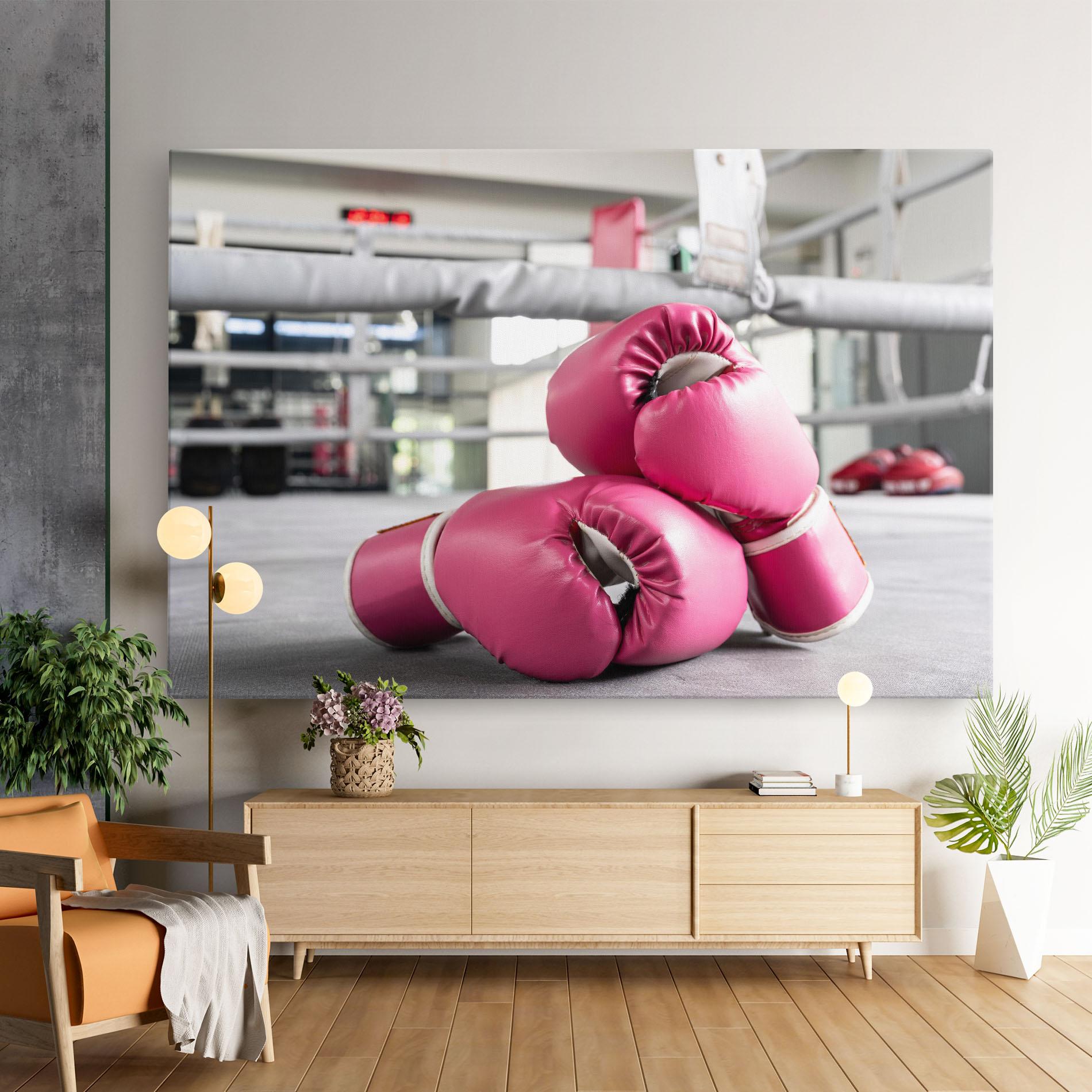 Leinwandbild Pink Boxing Gloves mockup 9