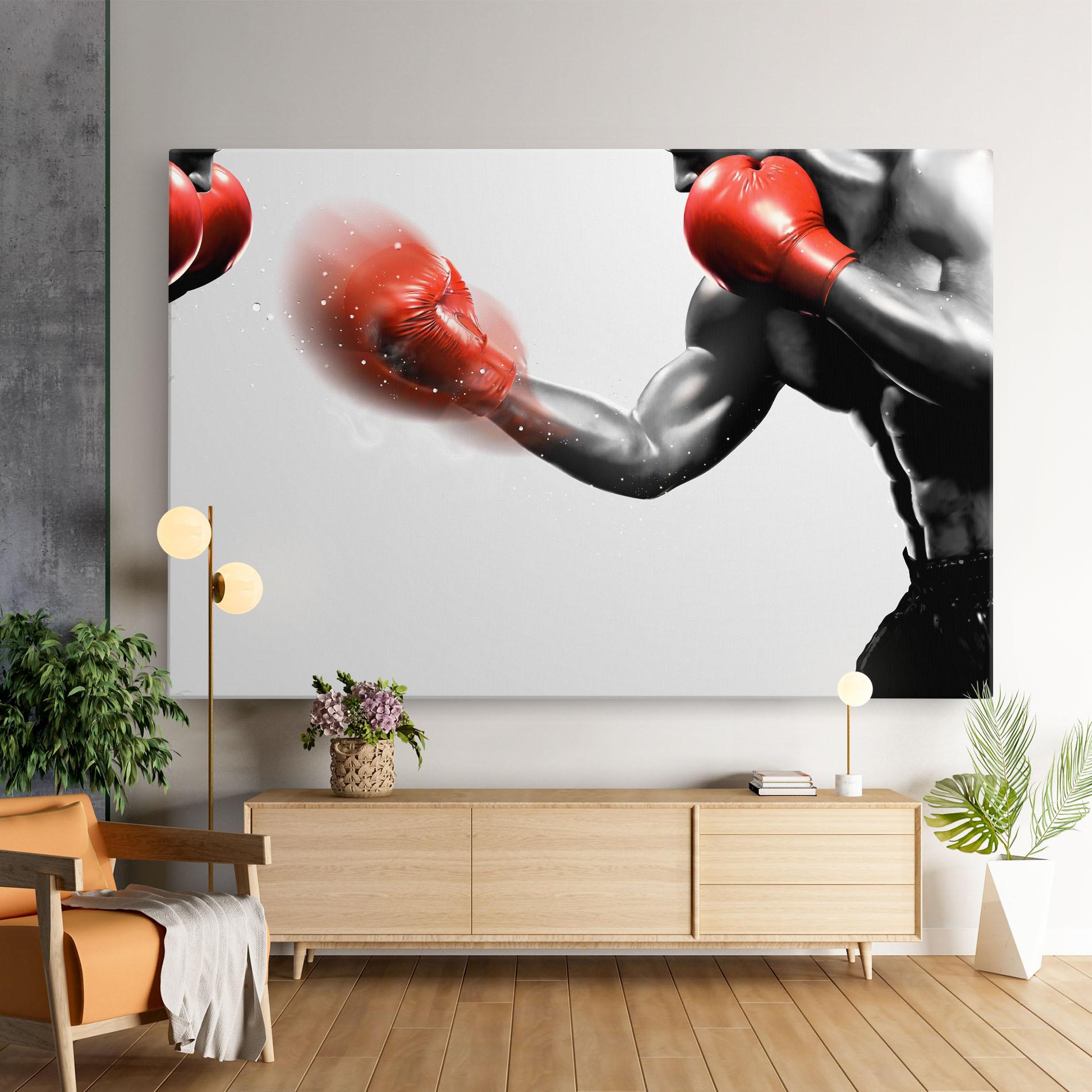 Leinwandbild Red Smoke Box mockup 9