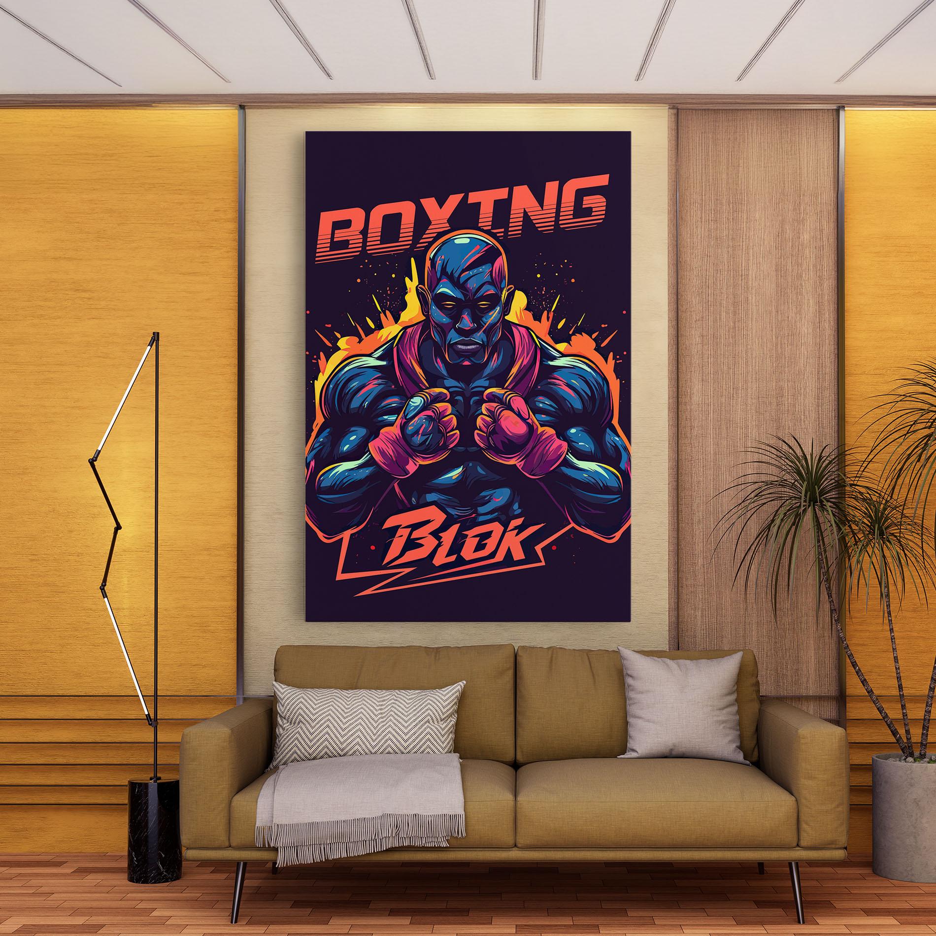 Leinwandbild Boxing Blok mockup 9