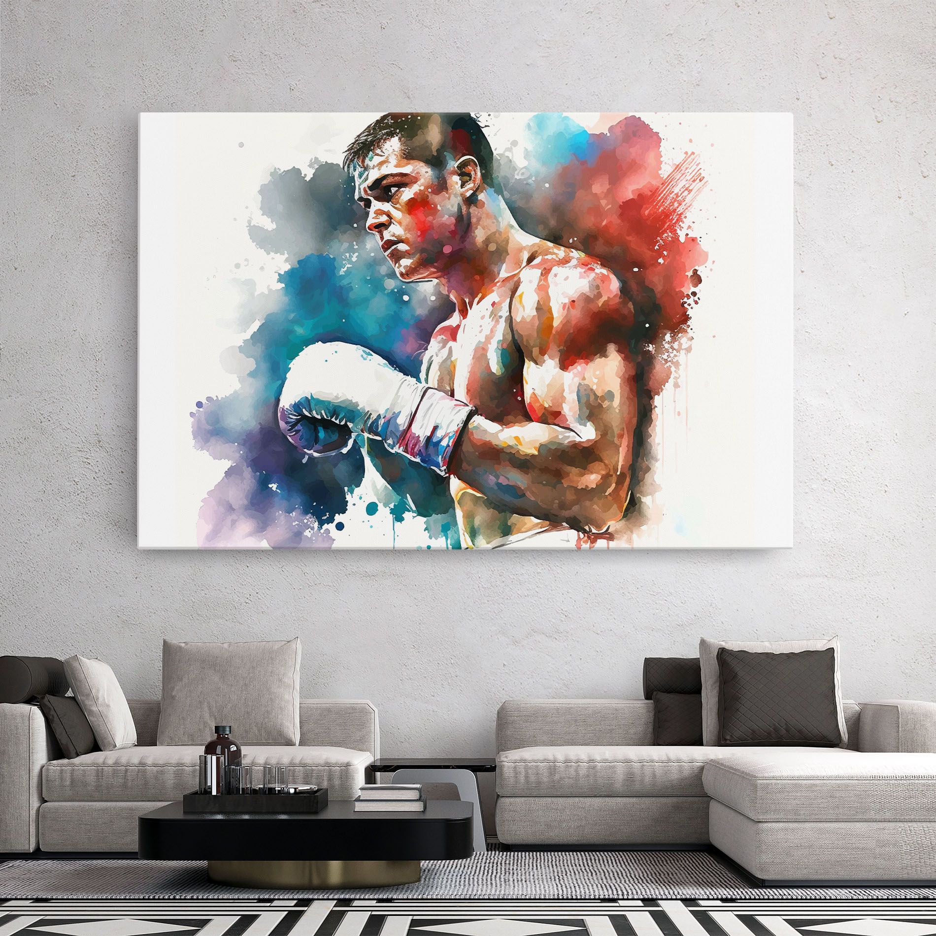 Boxing Red Blue mockup 2