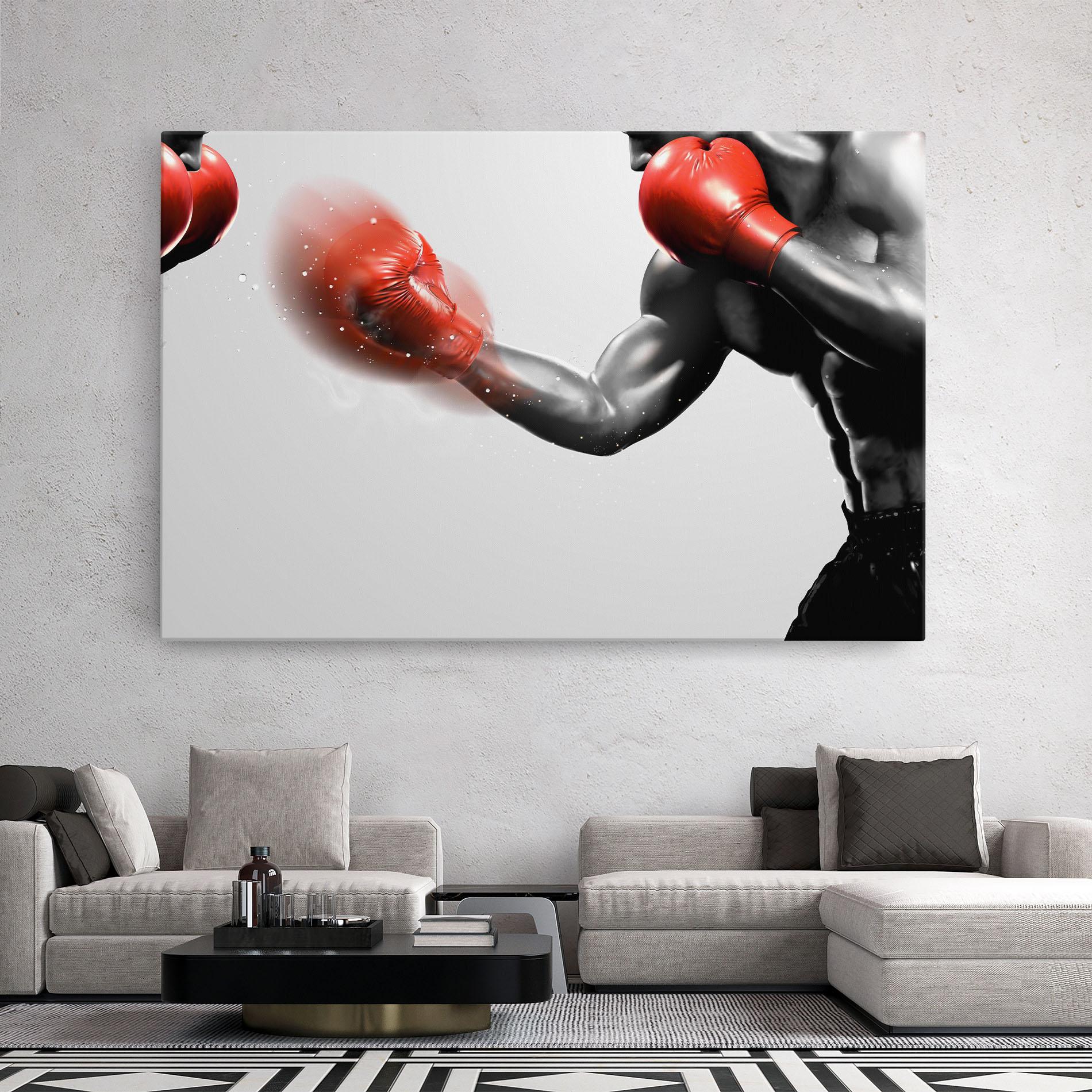 Leinwandbild Red Smoke Box mockup 2