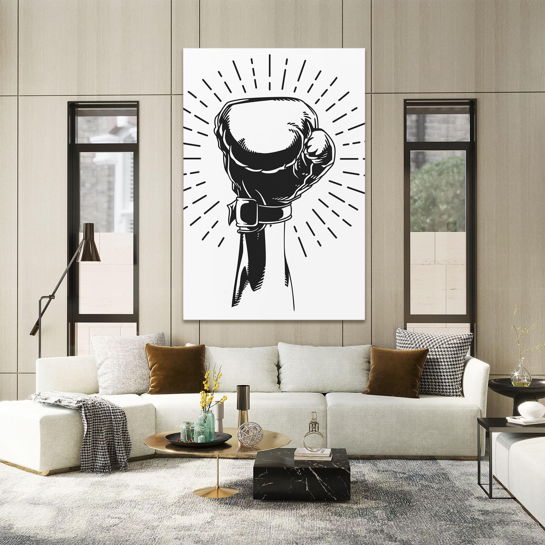 Leinwandbild White Hand Boxing mockup 2