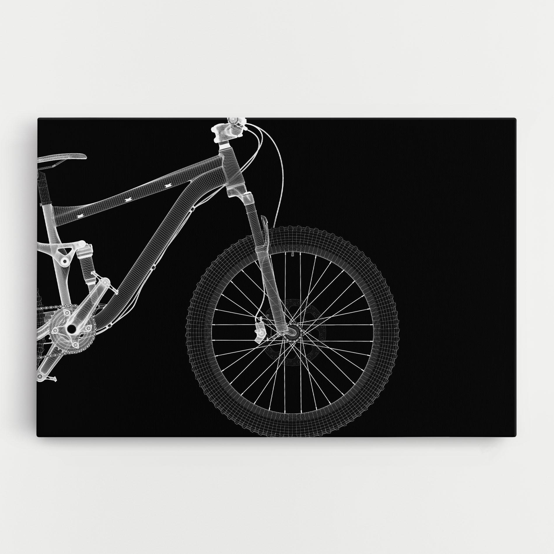 Leinwandbild 3d White Model Bike mockup 0