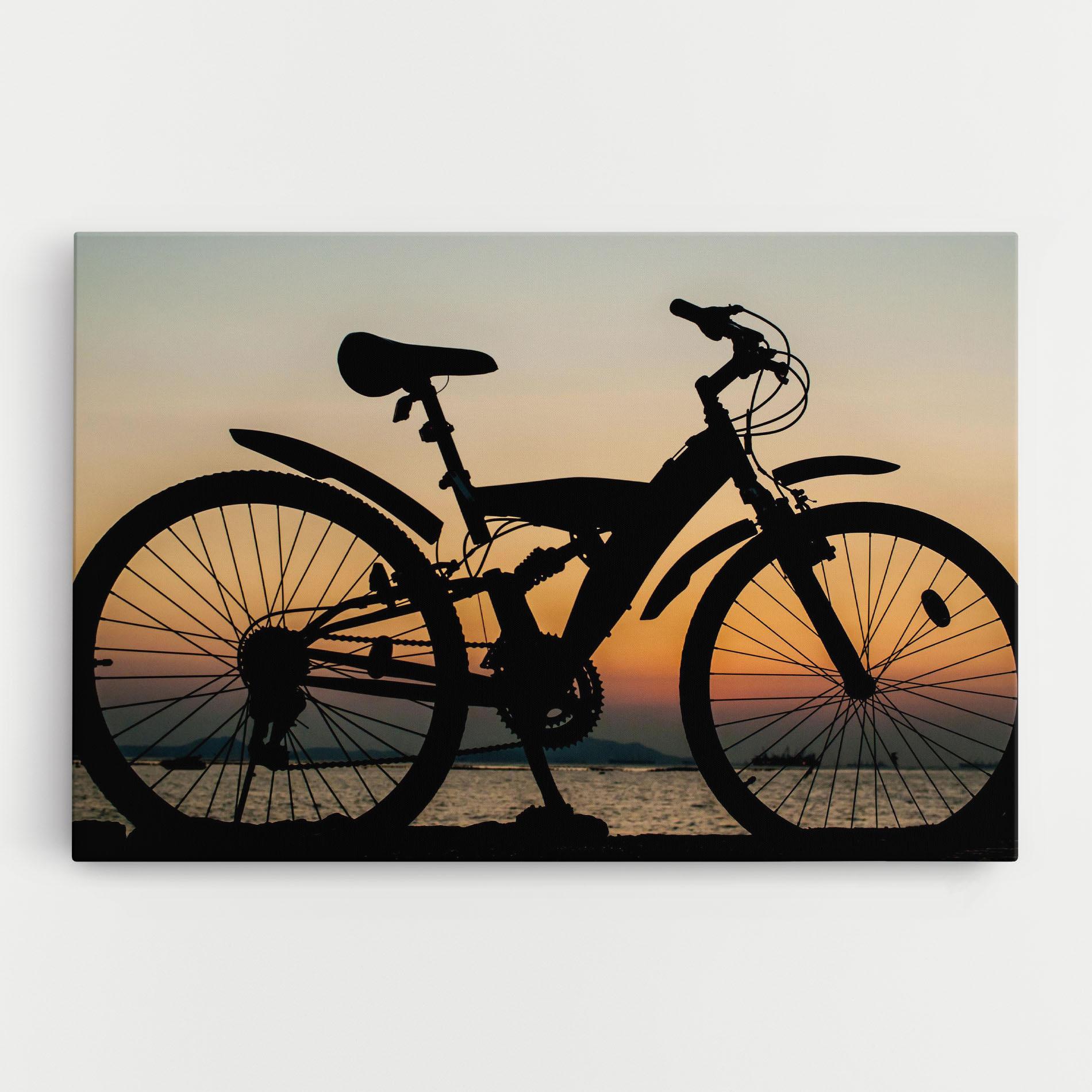 Leinwandbild Beautiful Mtb Shilouette mockup 0
