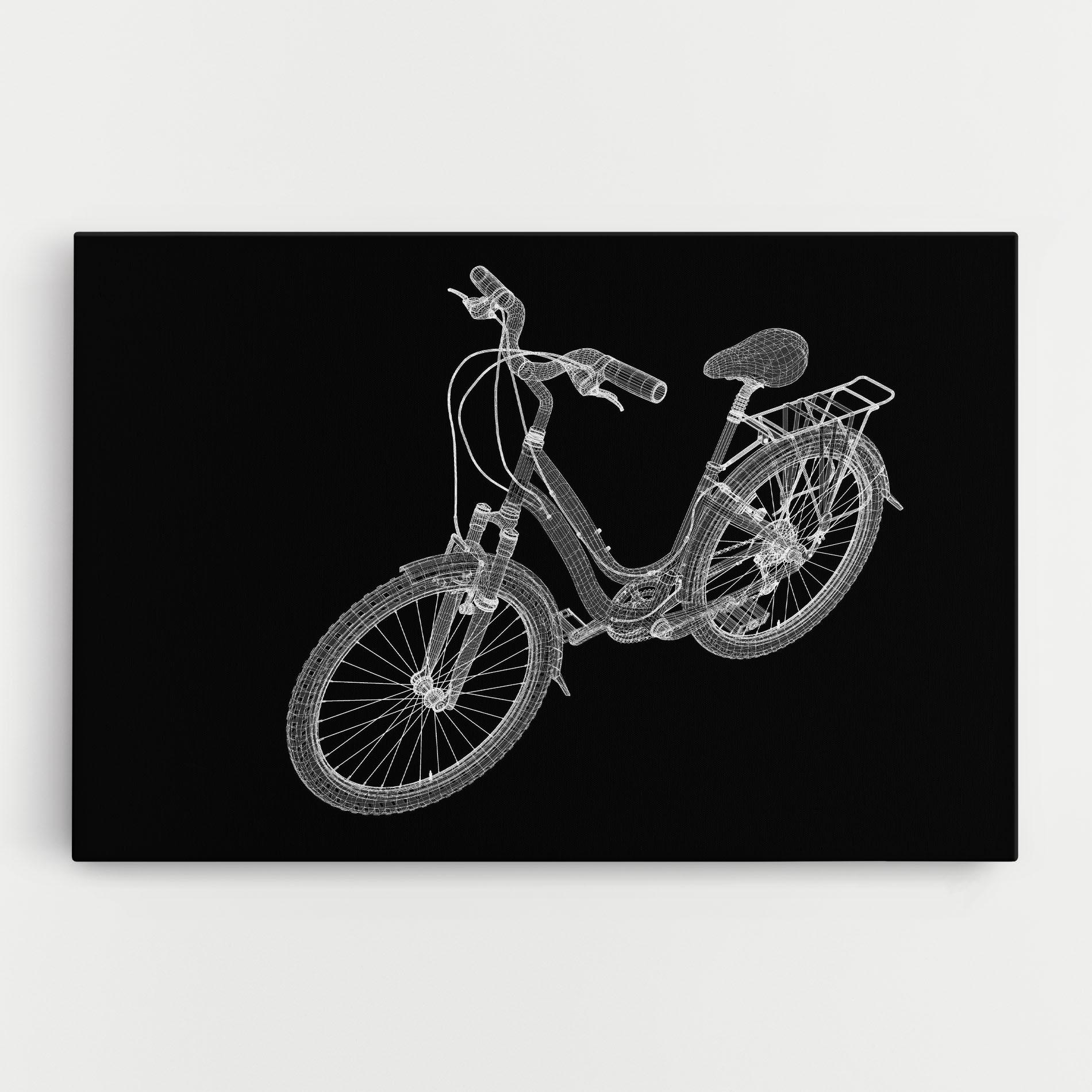 Leinwandbild Bicycle 3d Model mockup 0