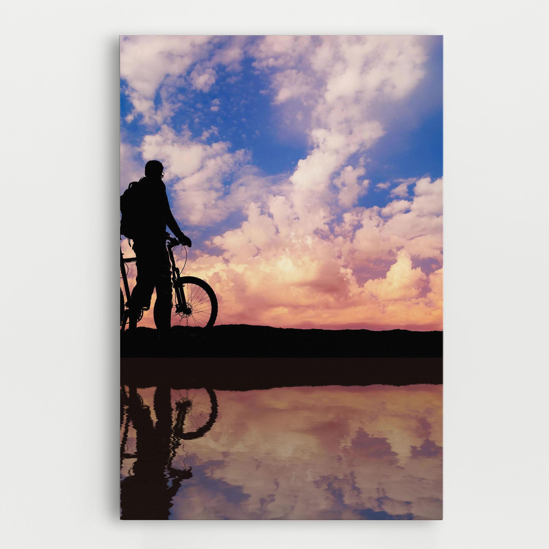 Leinwandbild Bike Sunset mockup 0