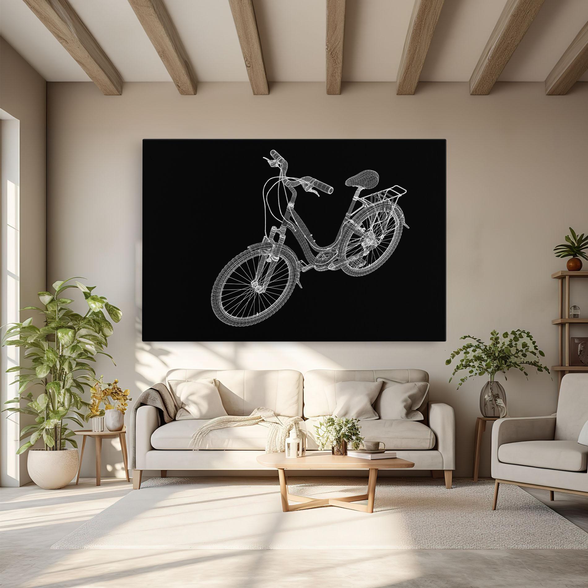 Leinwandbild Bicycle 3d Model mockup 6