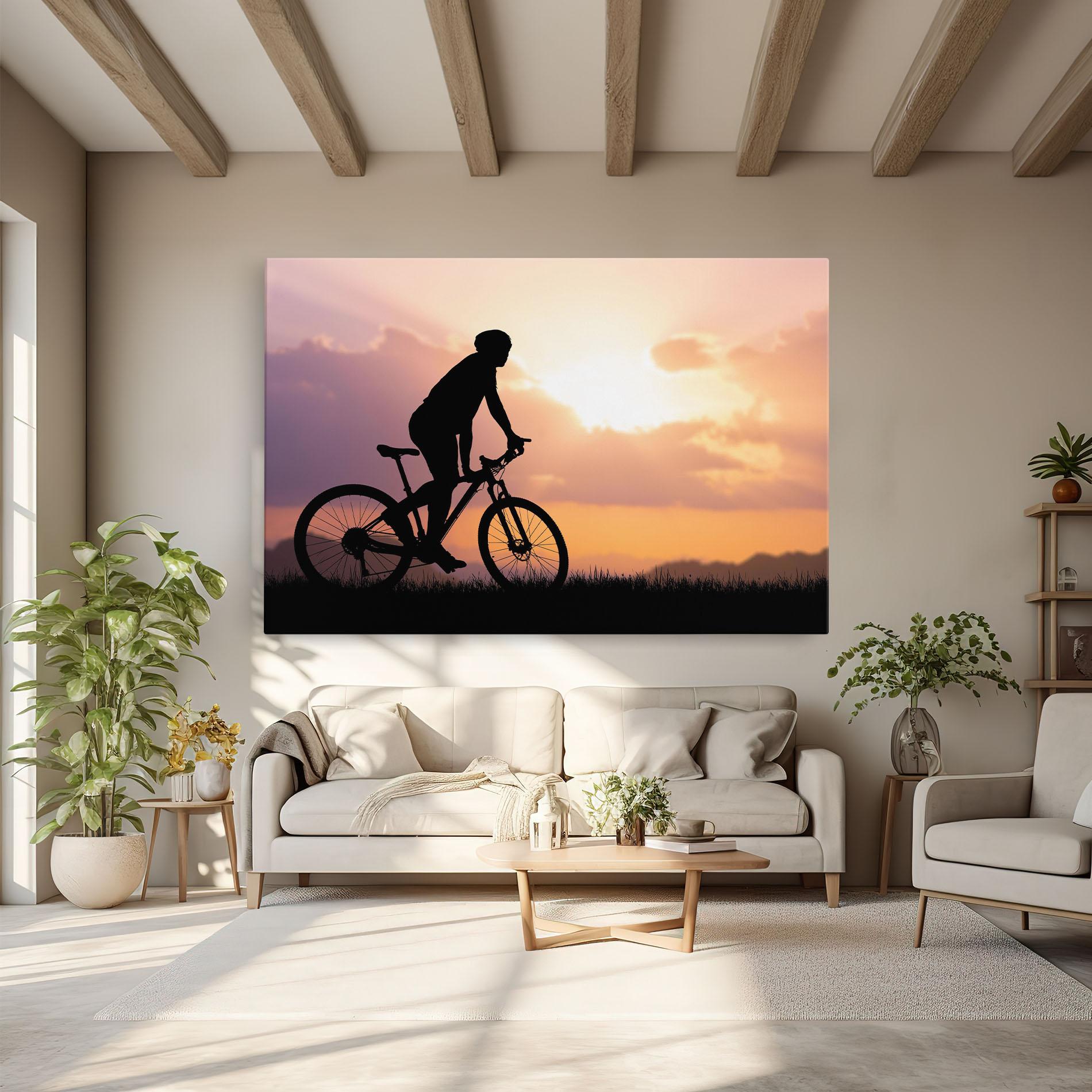 Leinwandbild Bike Travel Concept mockup 6