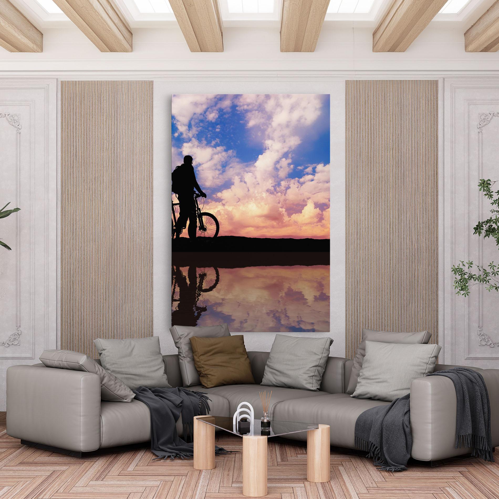 Leinwandbild Bike Sunset mockup 6