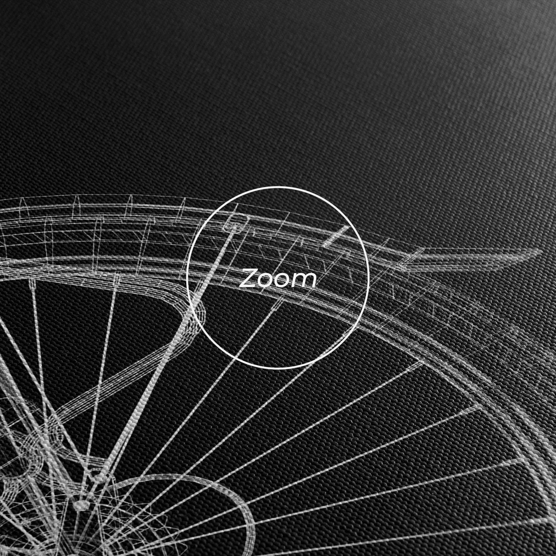 Leinwandbild 3d Wire Model Bike mockup 3