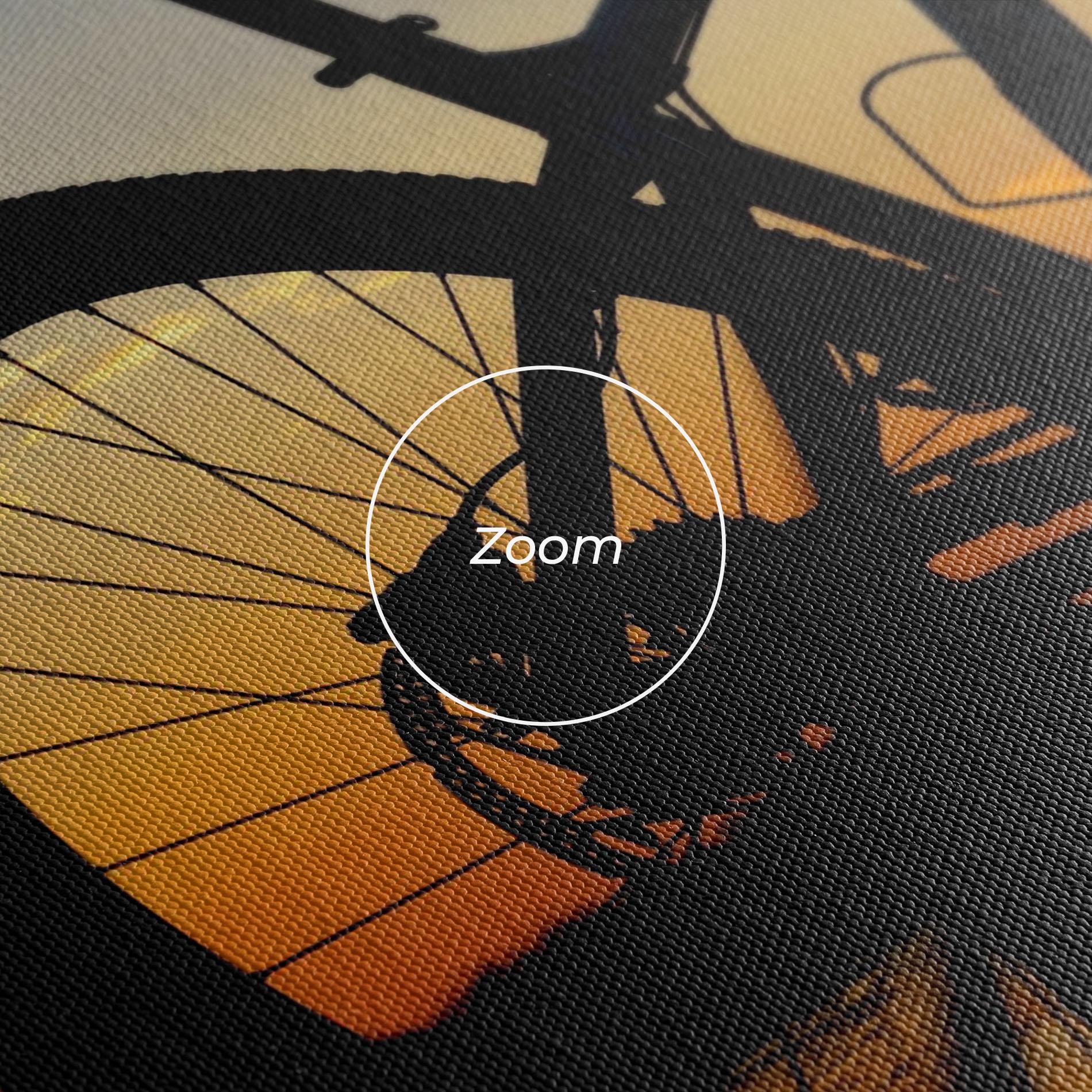 Leinwandbild Beach Bike Silhouette mockup 3