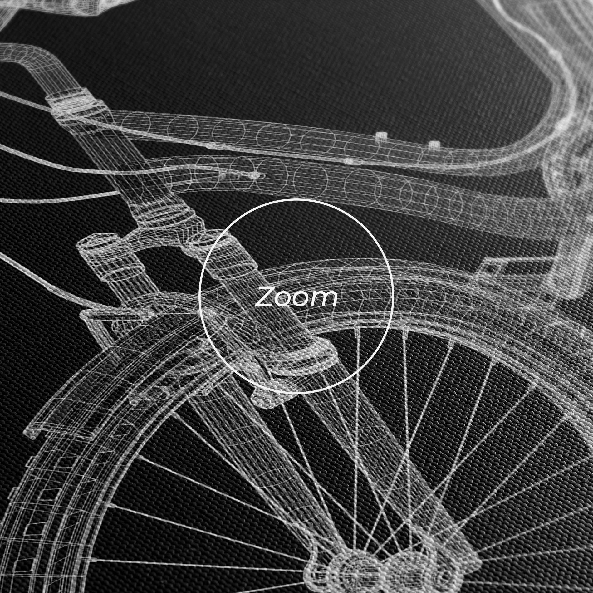 Leinwandbild Bicycle 3d Model mockup 3